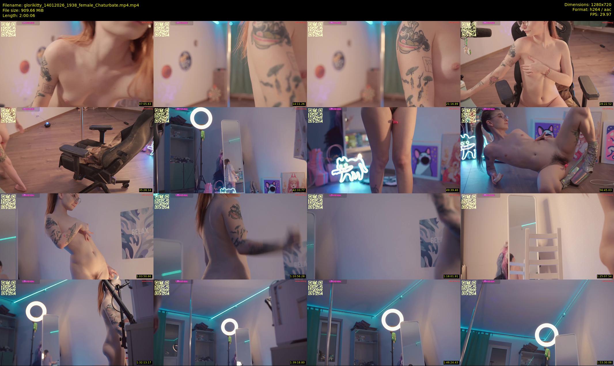 glorikitty — 121 minute Chaturbate female cam show recording, 720p, Jan 14, 2026
