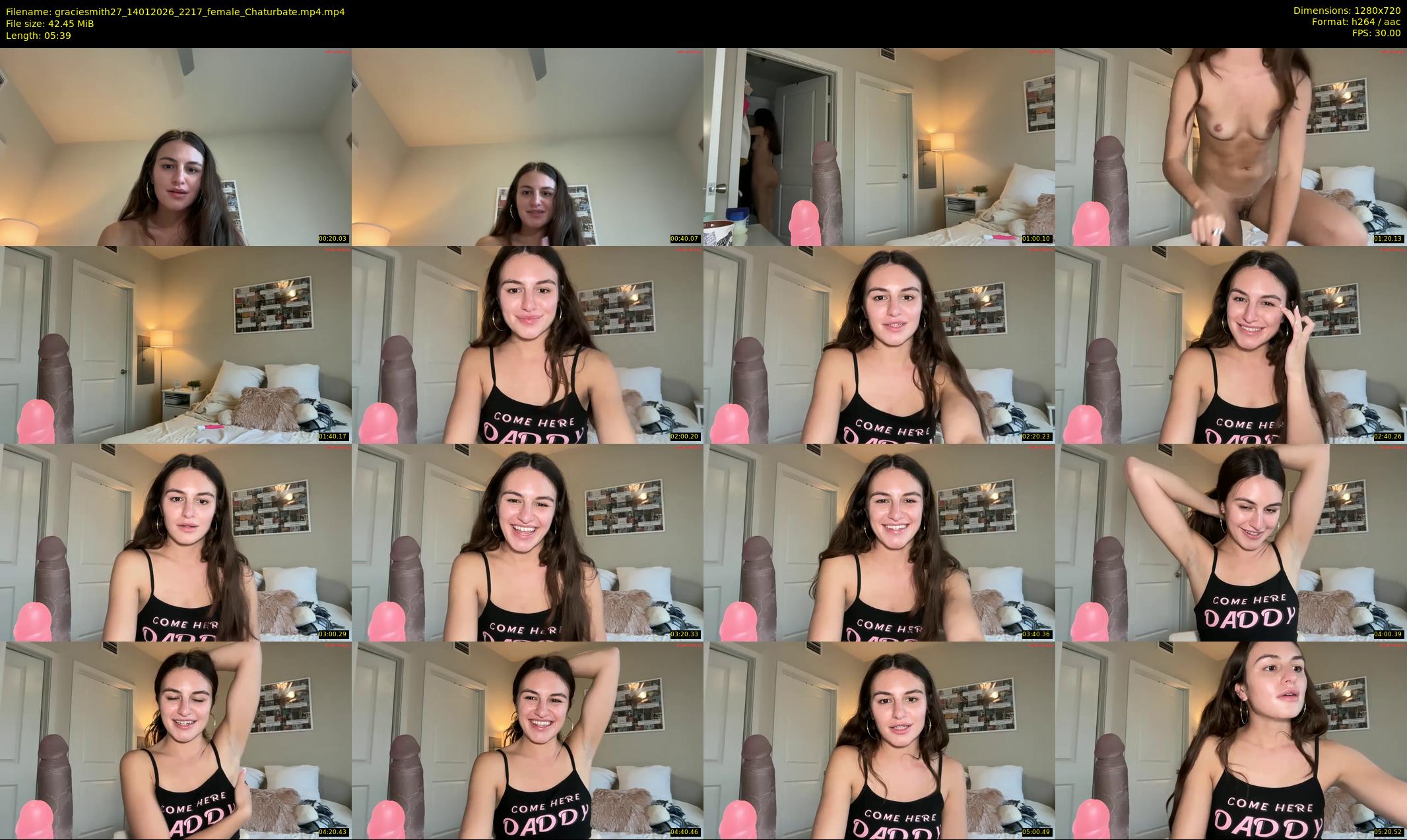 graciesmith27 — 6 minute Chaturbate female cam show recording, 720p, Jan 14, 2026