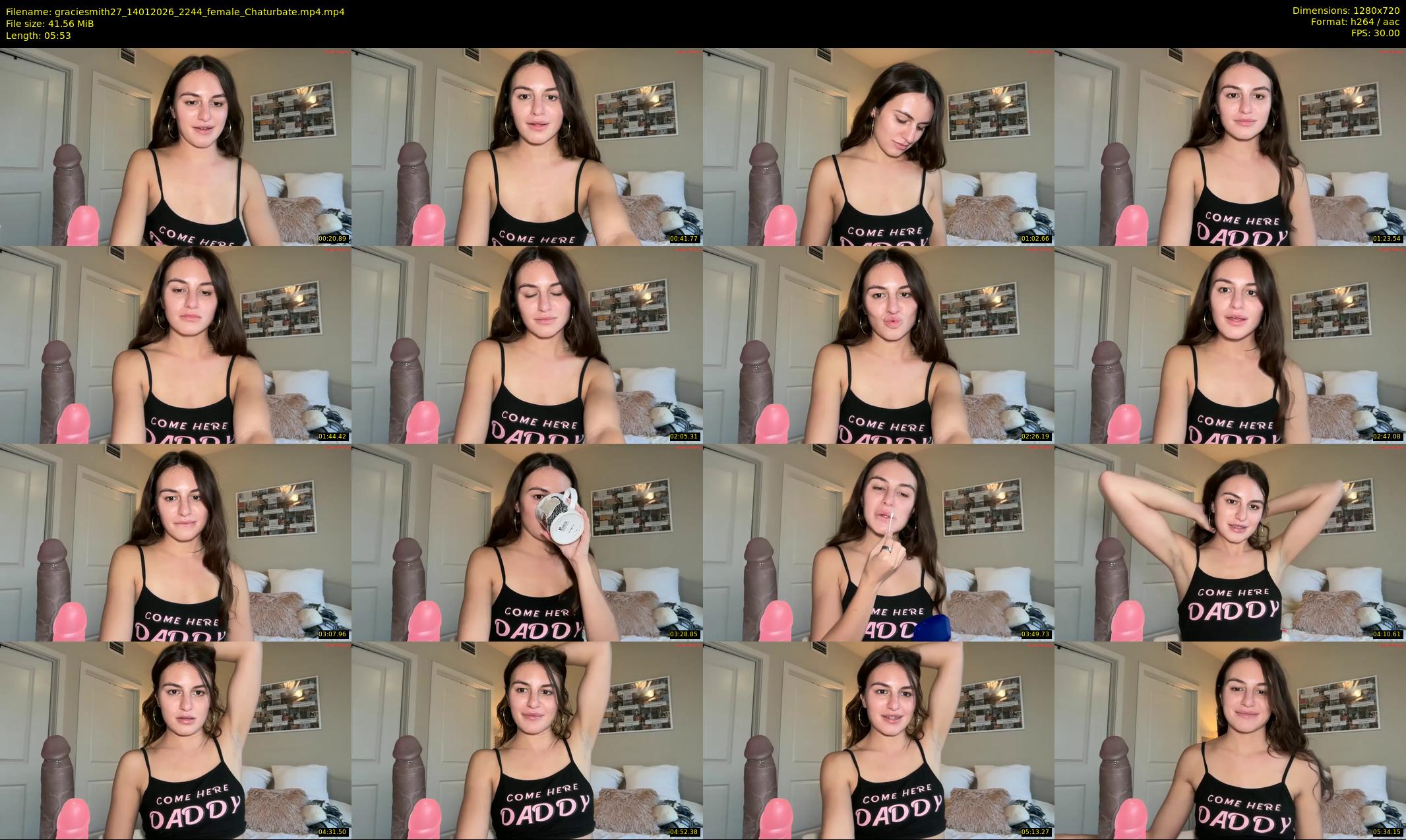 graciesmith27 — 6 minute Chaturbate female cam show recording, 720p, Jan 14, 2026