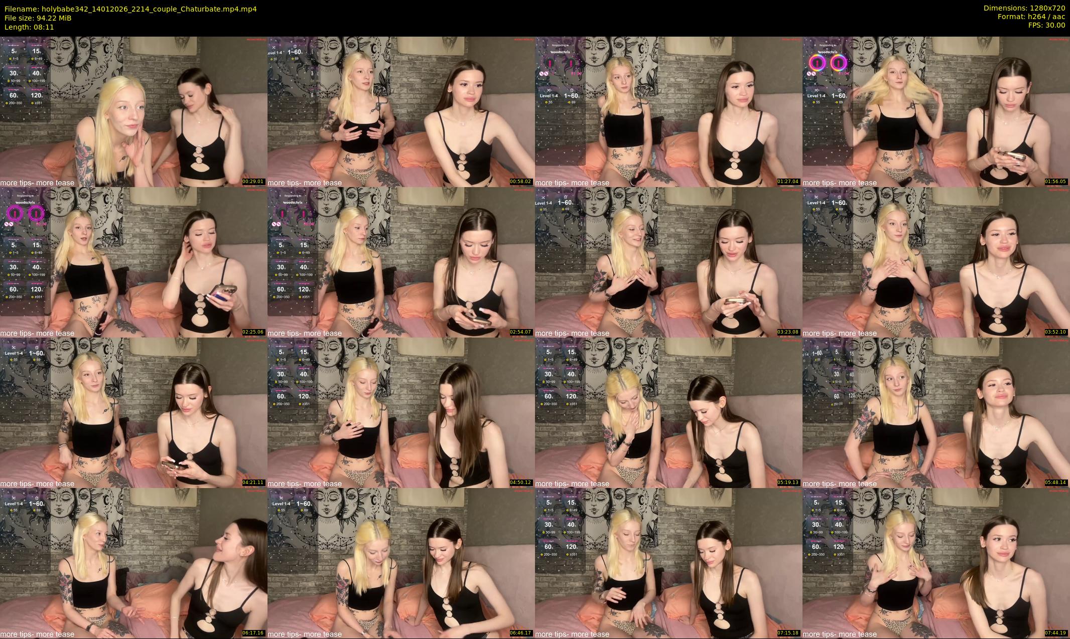 holybabe342 — 9 minute Chaturbate couple cam show recording, 720p, Jan 14, 2026