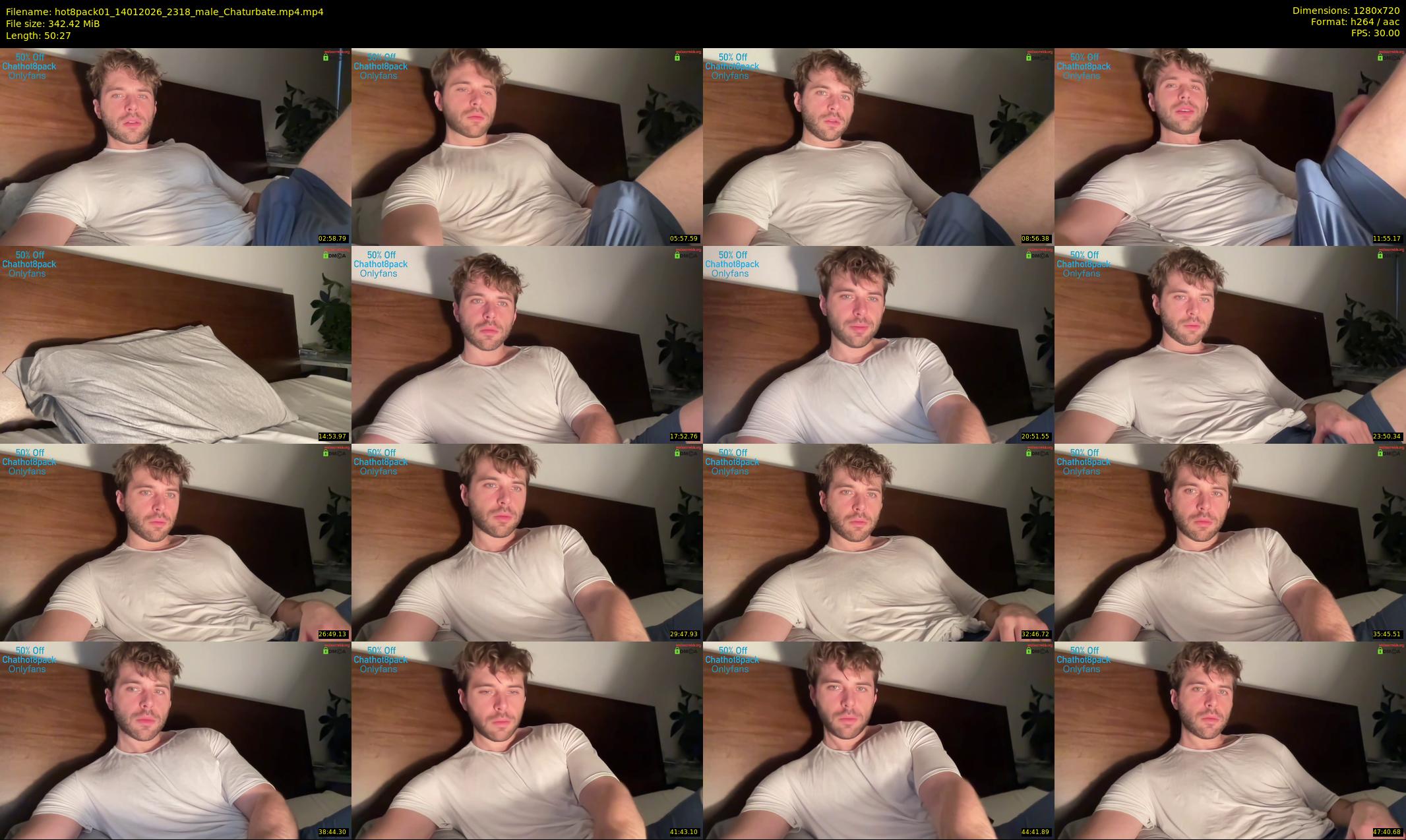 hot8pack01 — 51 minute Chaturbate male cam show recording, 720p, Jan 14, 2026