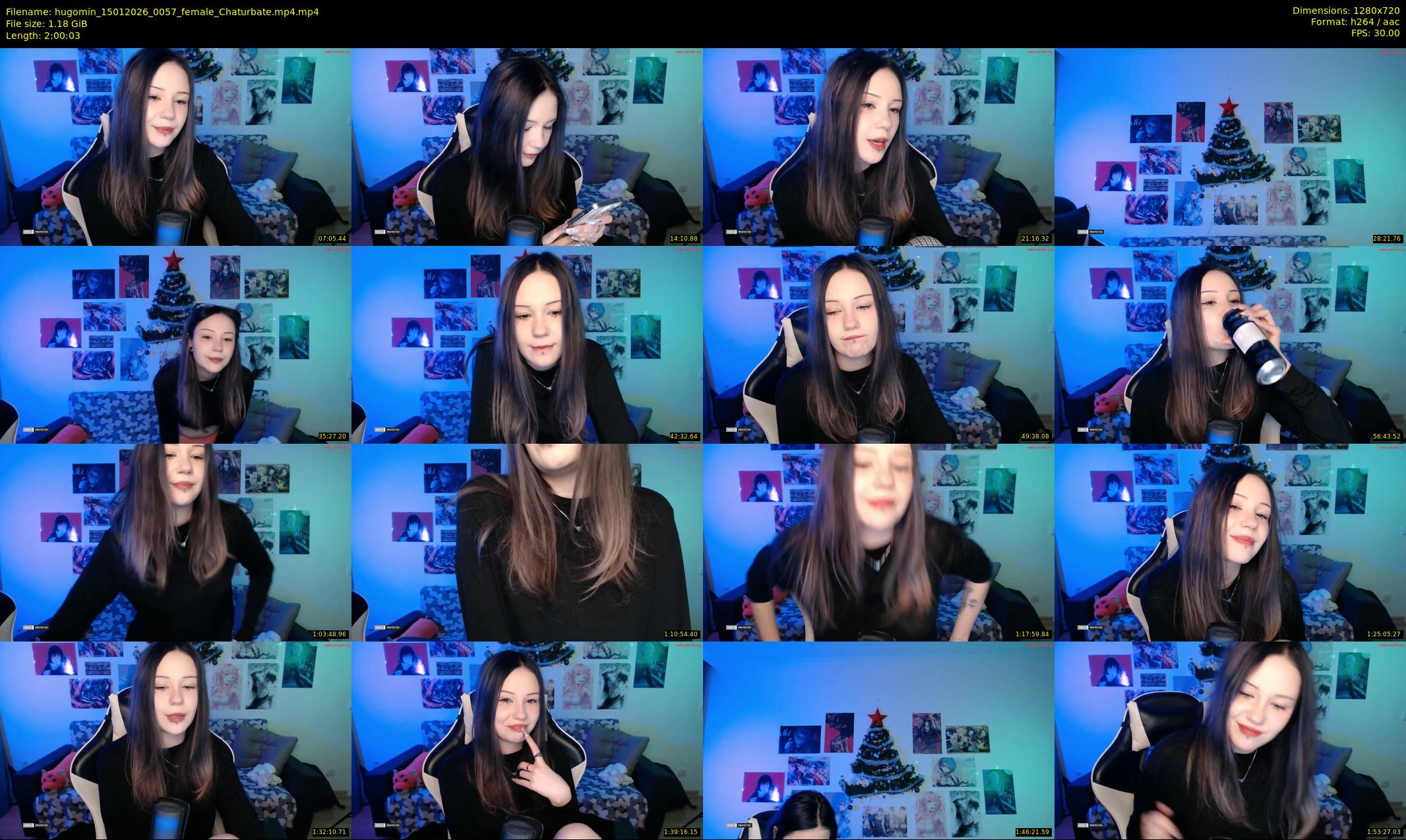 hugomin — 121 minute Chaturbate female cam show recording, 720p, Jan 15, 2026
