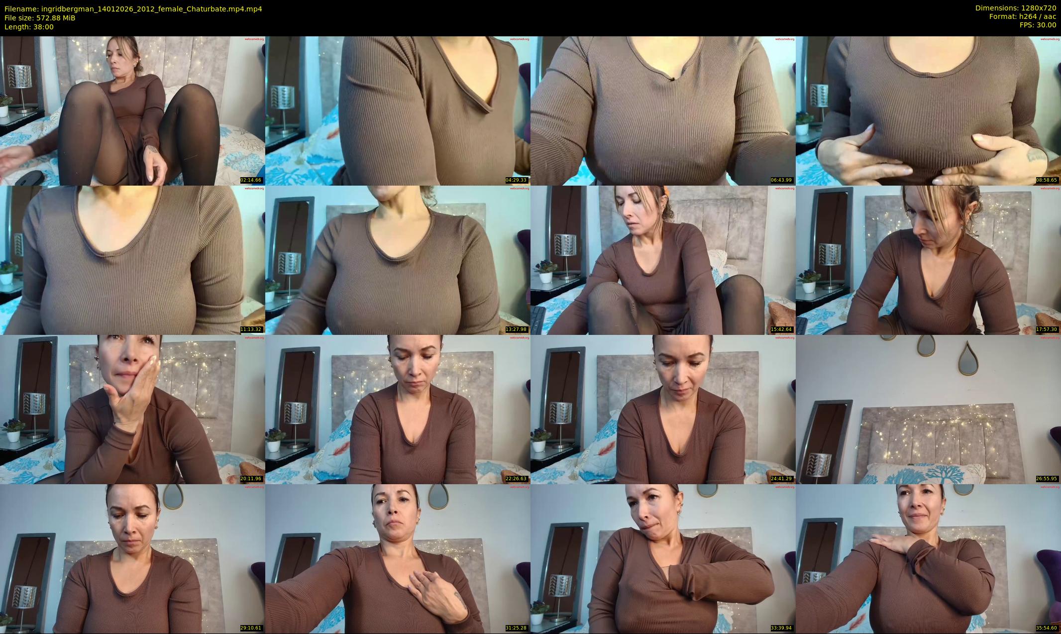 ingridbergman — 38 minute Chaturbate female cam show recording, 720p, Jan 14, 2026