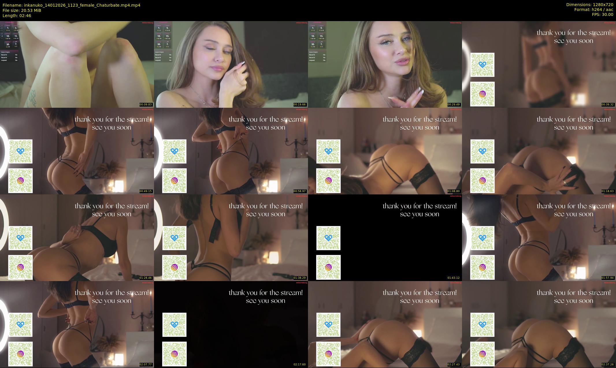 inkanuko — 3 minute Chaturbate couple cam show recording, 720p, Jan 14, 2026