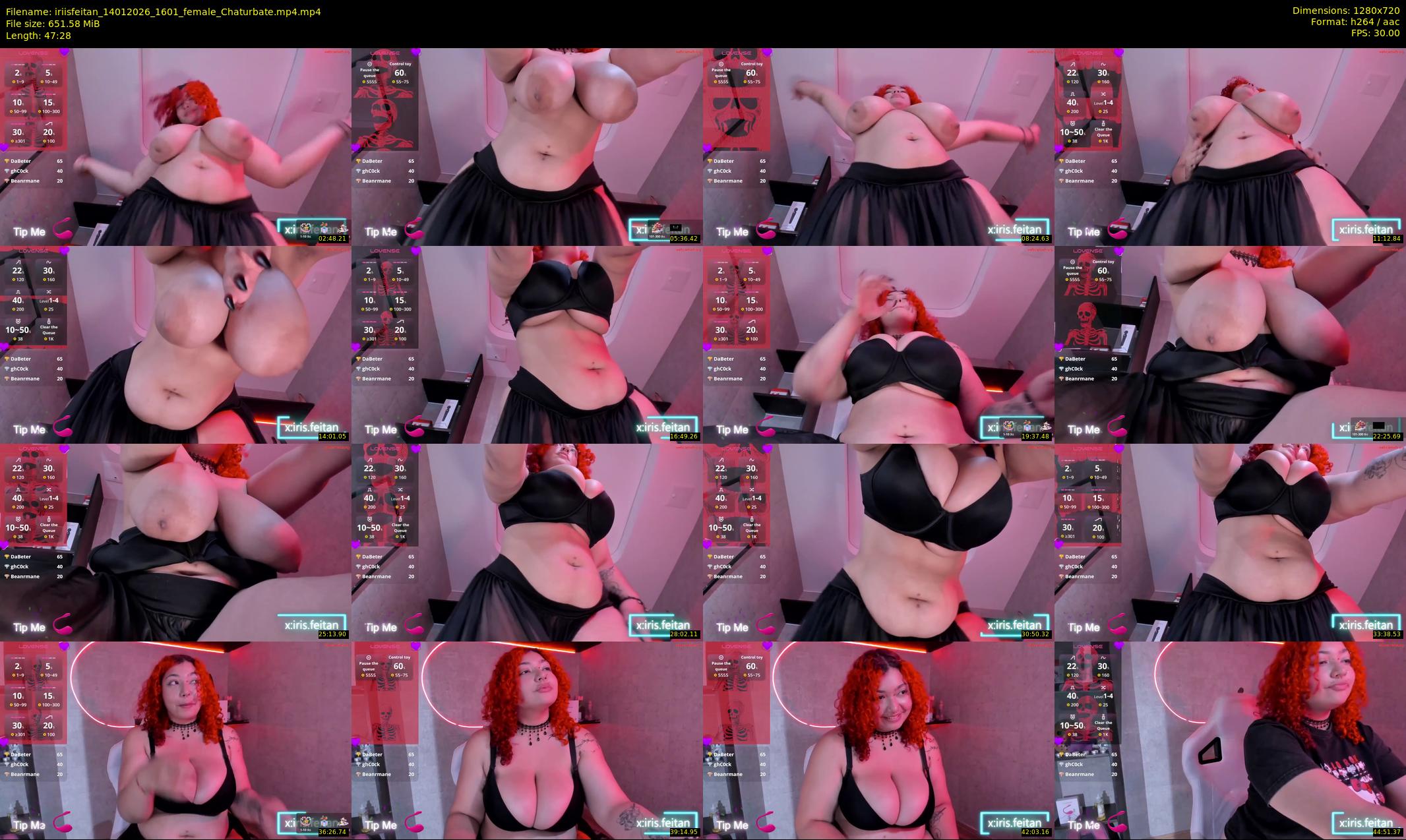iriisfeitan — 48 minute Chaturbate female cam show recording, 720p, Jan 14, 2026
