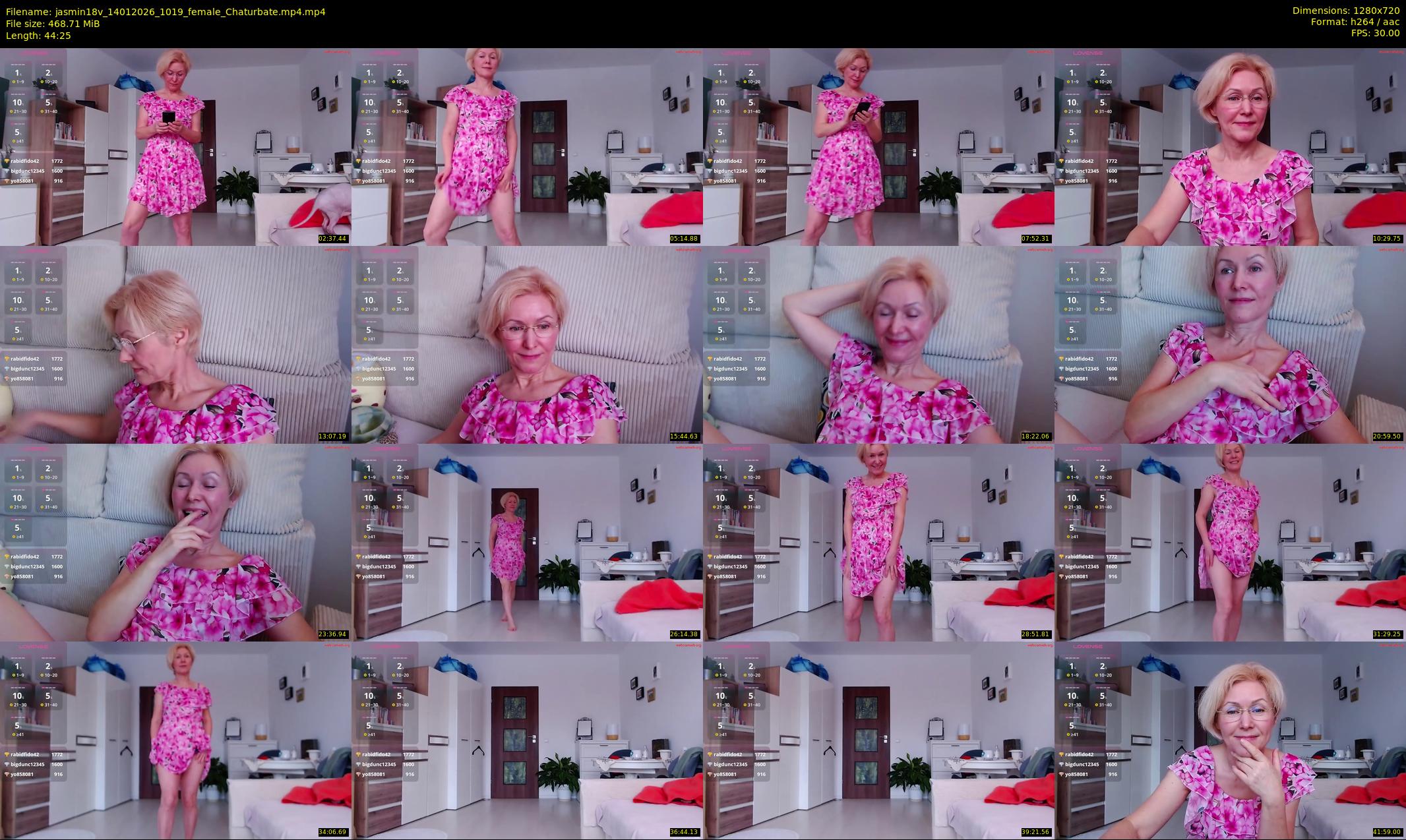 jasmin18v — 45 minute Chaturbate female cam show recording, 720p, Jan 14, 2026