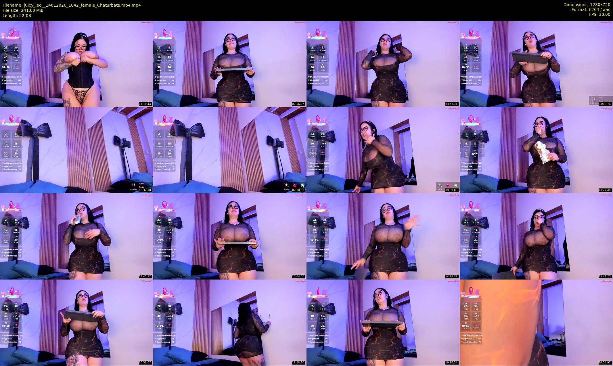 juicy_led_ — 23 minute Chaturbate female cam show recording, 720p, Jan 14, 2026