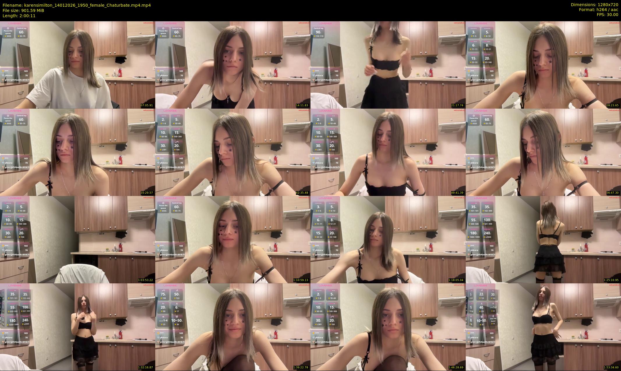 karensimilton — 121 minute Chaturbate female cam show recording, 720p, Jan 14, 2026