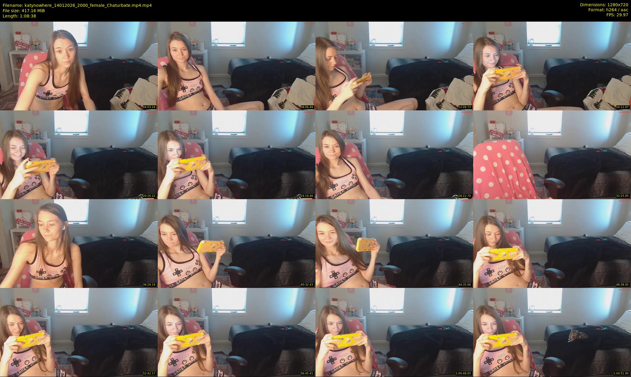 katynowhere — 69 minute Chaturbate female cam show recording, 720p, Jan 14, 2026