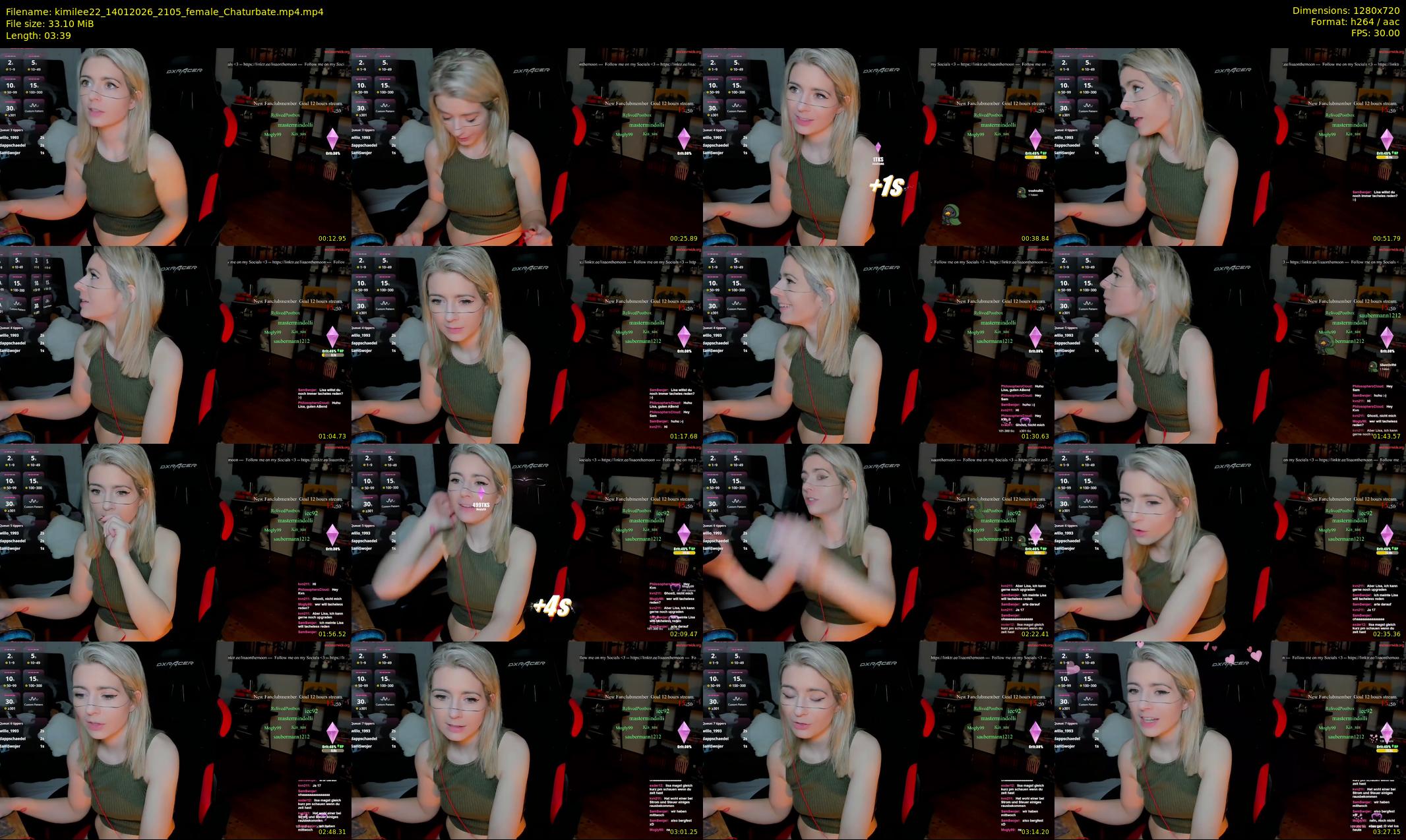 kimilee22 — 4 minute Chaturbate female cam show recording, 720p, Jan 14, 2026
