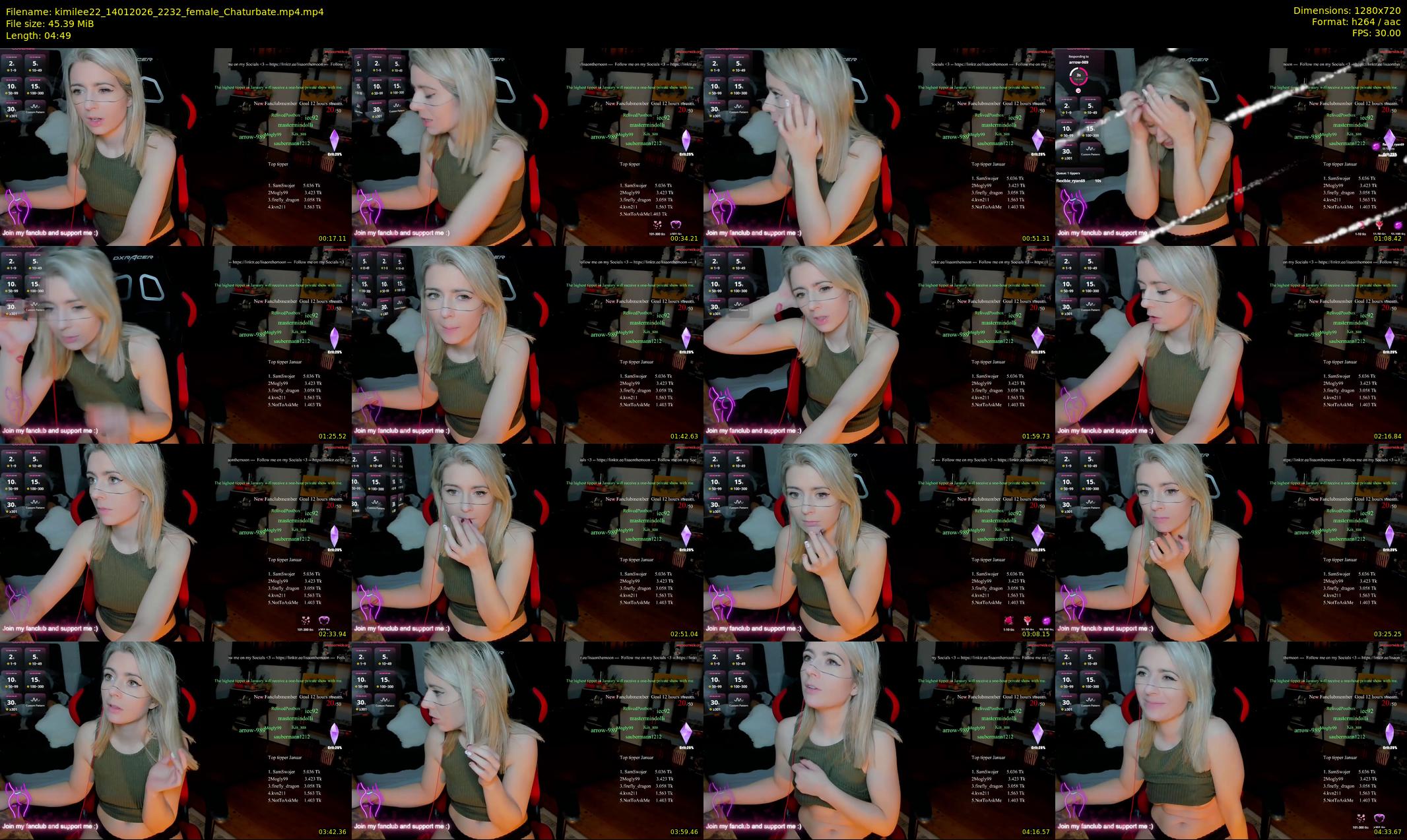 kimilee22 — 5 minute Chaturbate female cam show recording, 720p, Jan 14, 2026