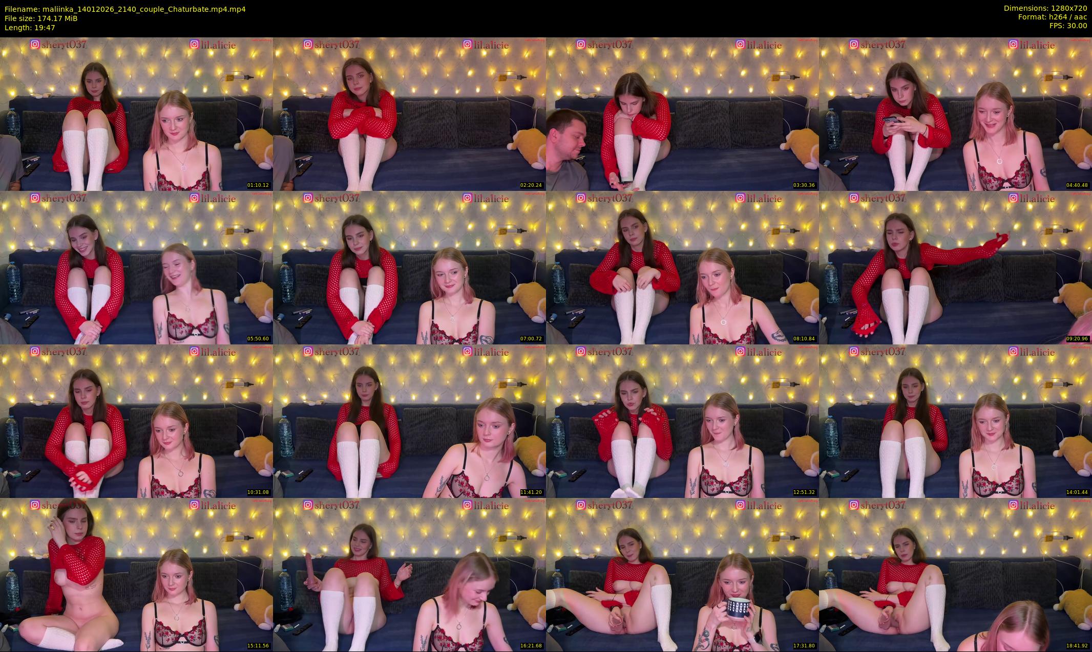 maliinka — 20 minute Chaturbate couple cam show recording, 720p, Jan 14, 2026