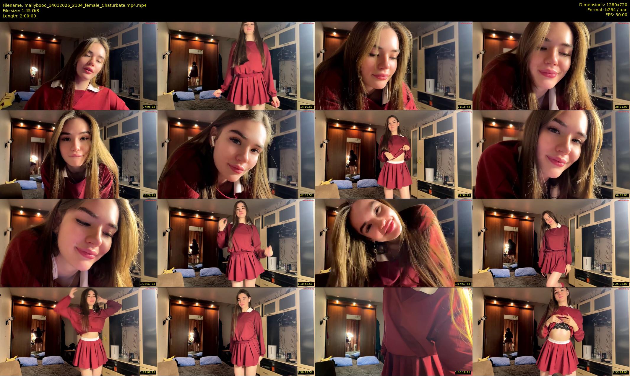mallybooo — 120 minute Chaturbate female cam show recording, 720p, Jan 14, 2026