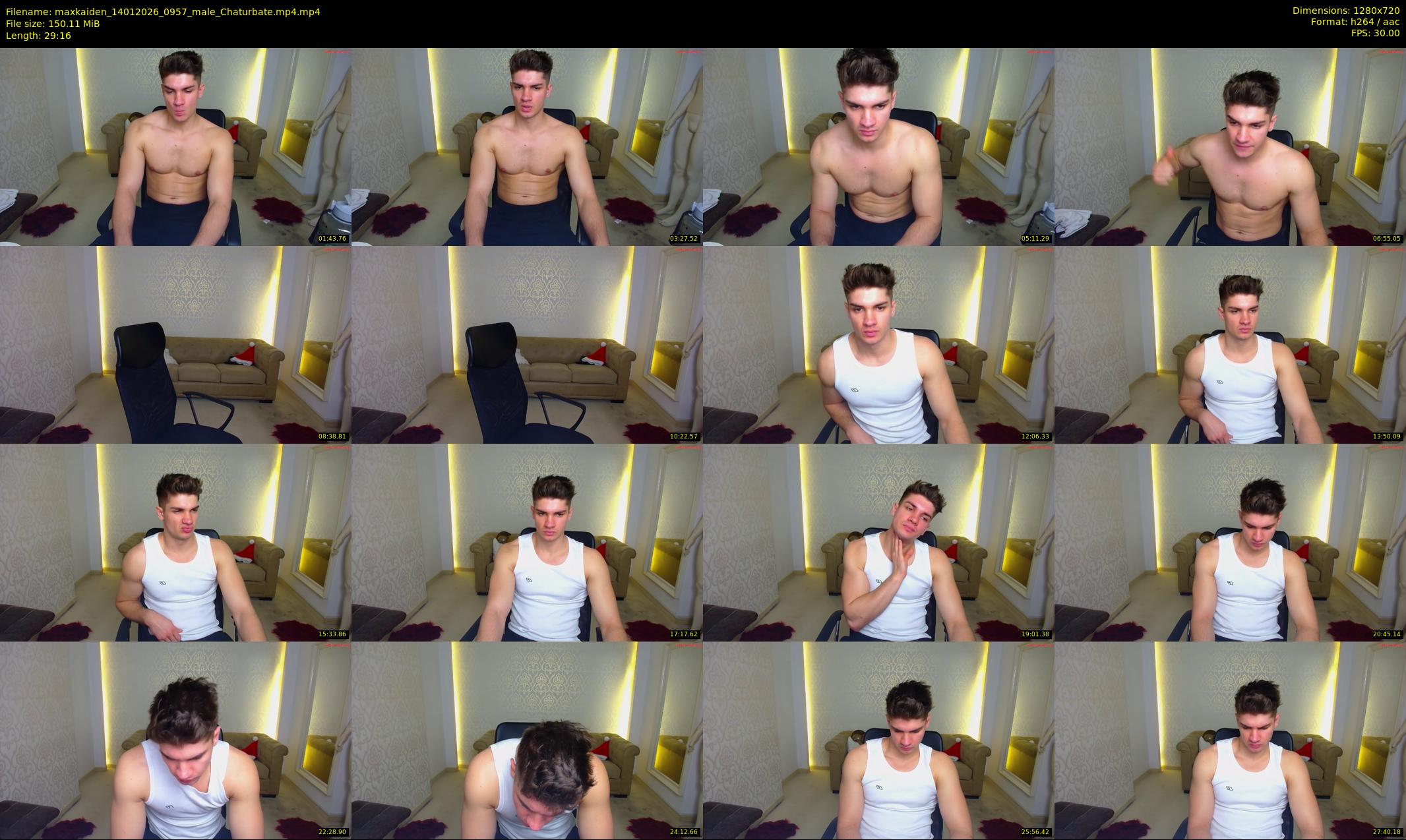 maxkaiden — 30 minute Chaturbate male cam show recording, 720p, Jan 14, 2026