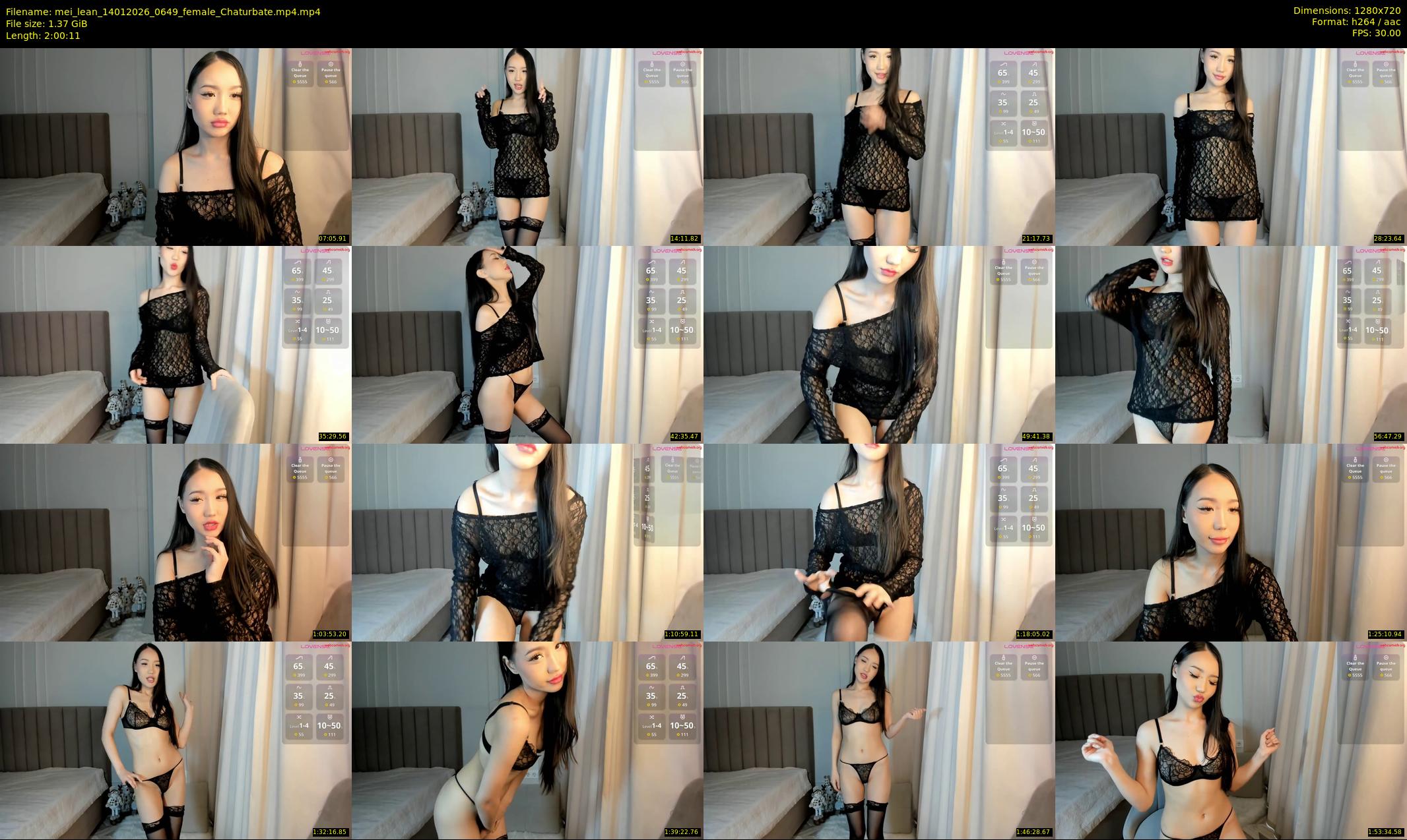 mei_lean — 121 minute Chaturbate female cam show recording, 720p, Jan 14, 2026