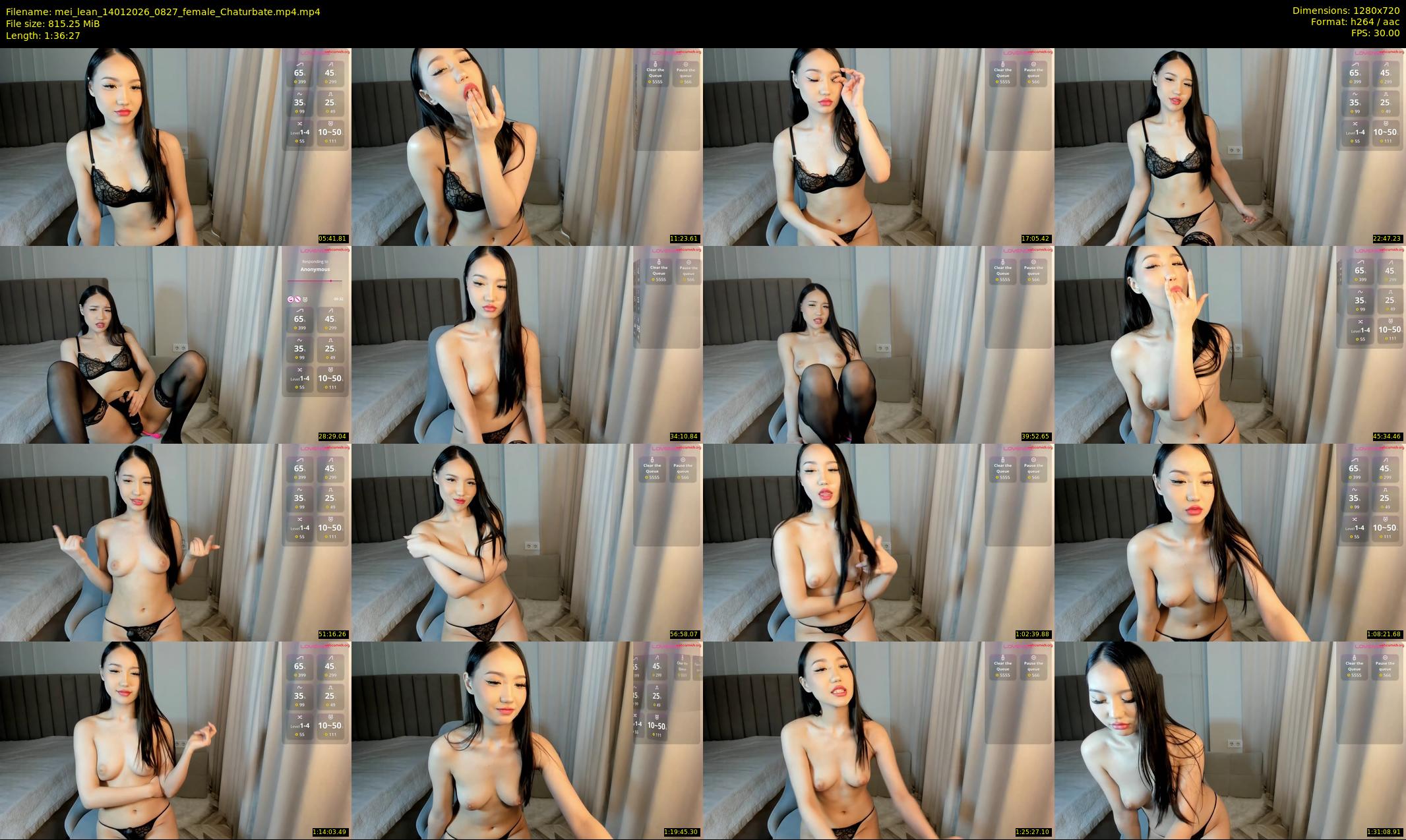 mei_lean — 97 minute Chaturbate female cam show recording, 720p, Jan 14, 2026