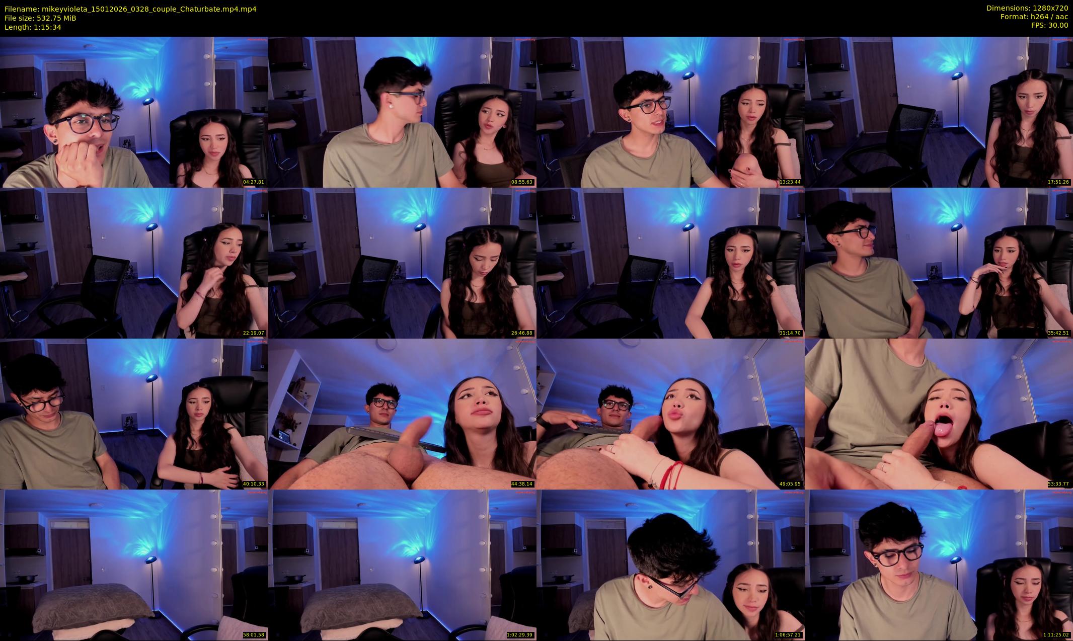 mikeyvioleta — 76 minute Chaturbate couple cam show recording, 720p, Jan 15, 2026