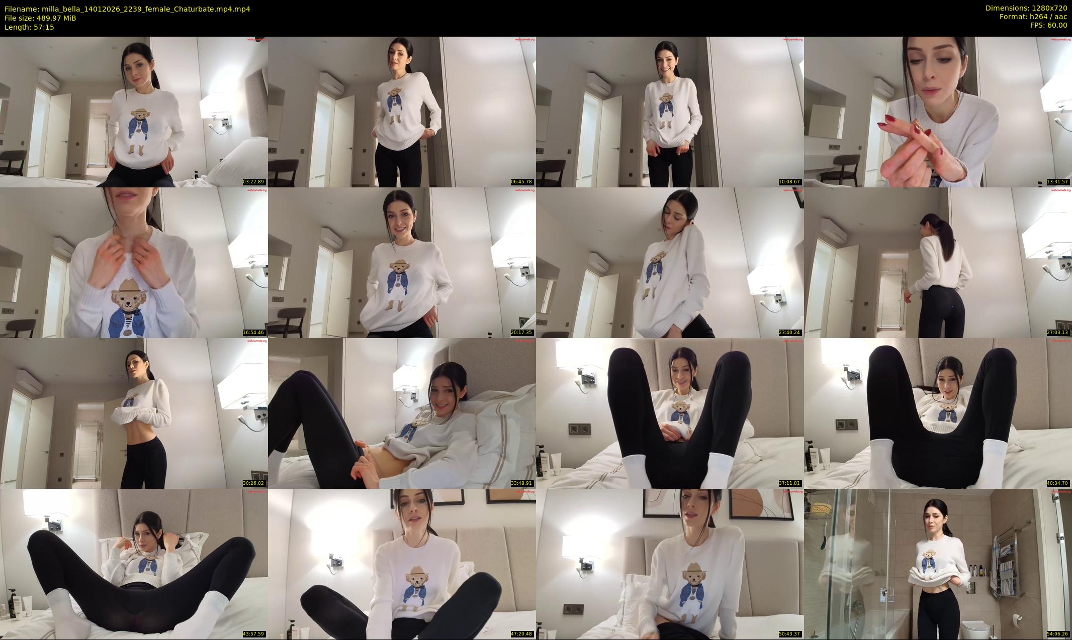 milla_bella — 58 minute Chaturbate female cam show recording, 720p, Jan 14, 2026