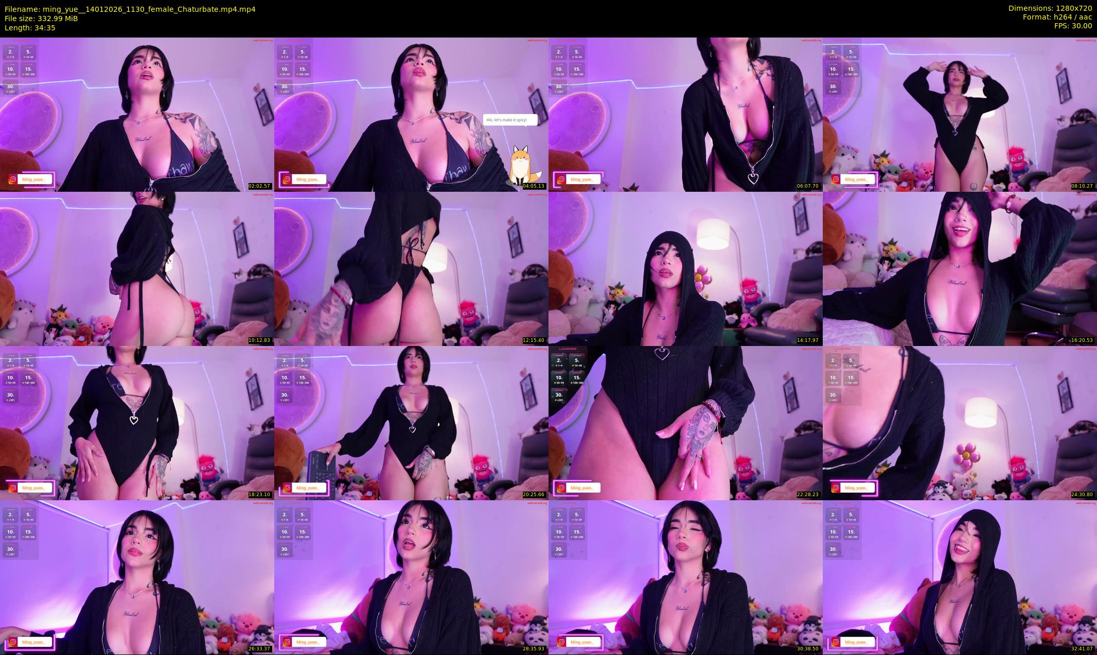 ming_yue_ — 35 minute Chaturbate female cam show recording, 720p, Jan 14, 2026