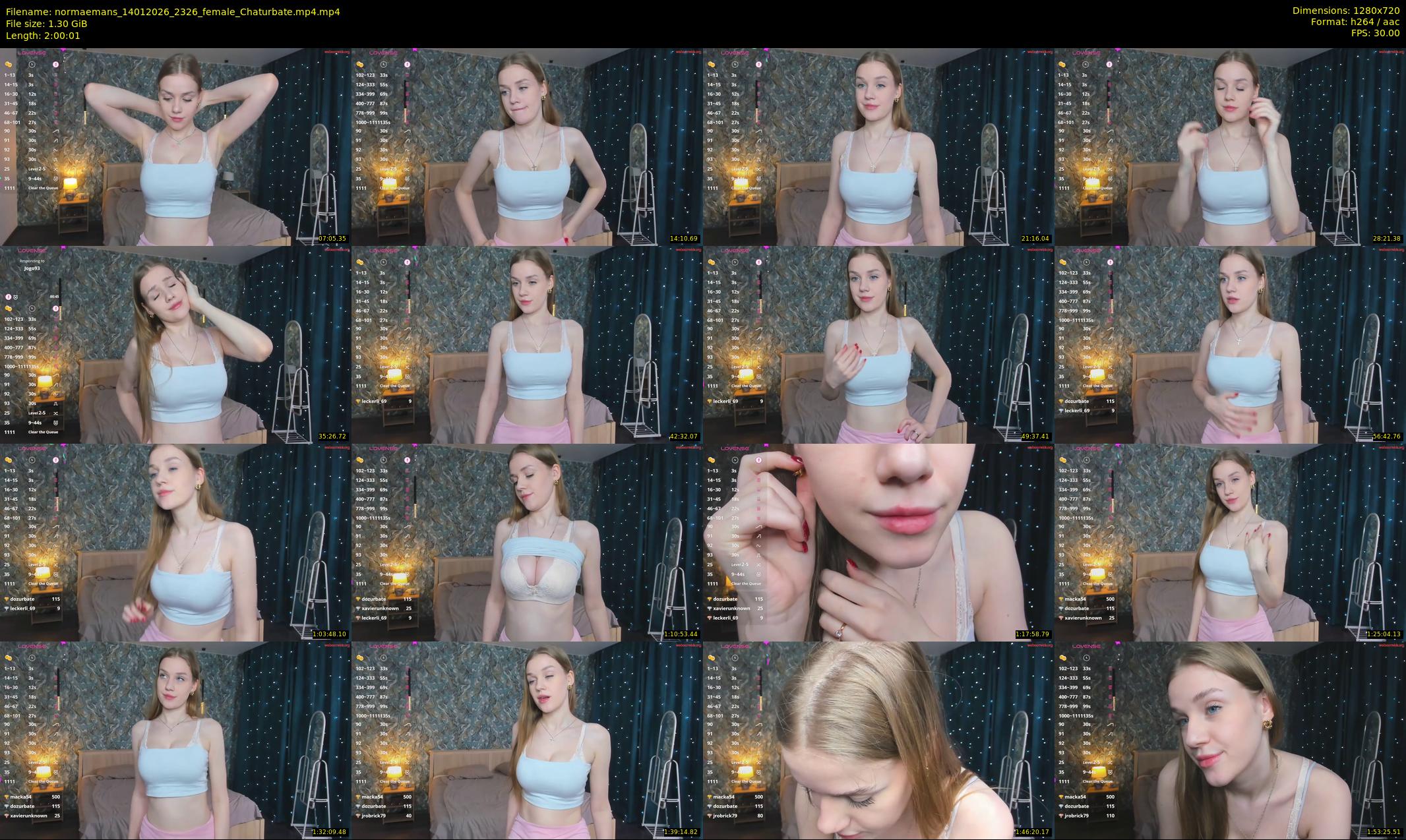 normaemans — 121 minute Chaturbate female cam show recording, 720p, Jan 14, 2026