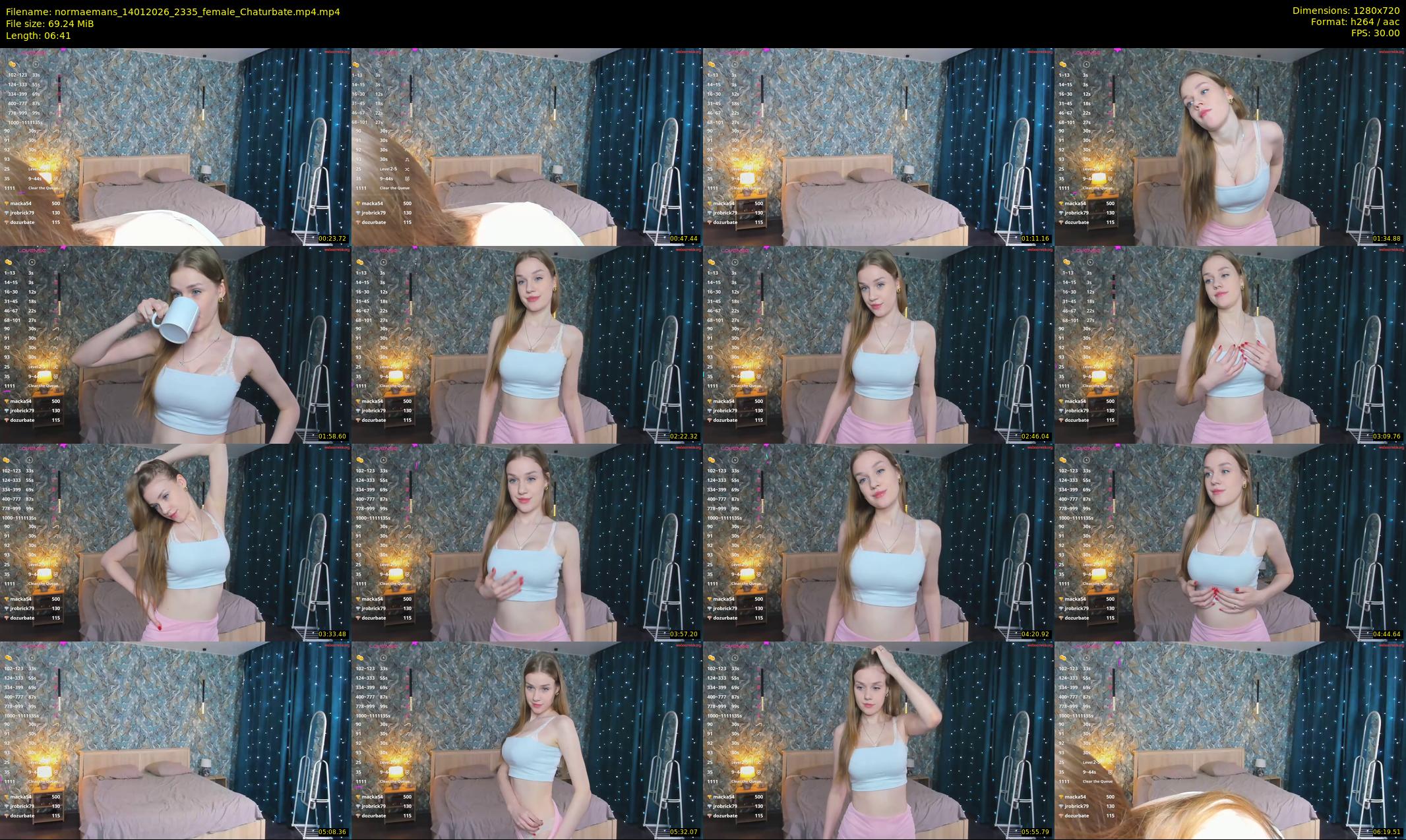 normaemans — 7 minute Chaturbate female cam show recording, 720p, Jan 14, 2026