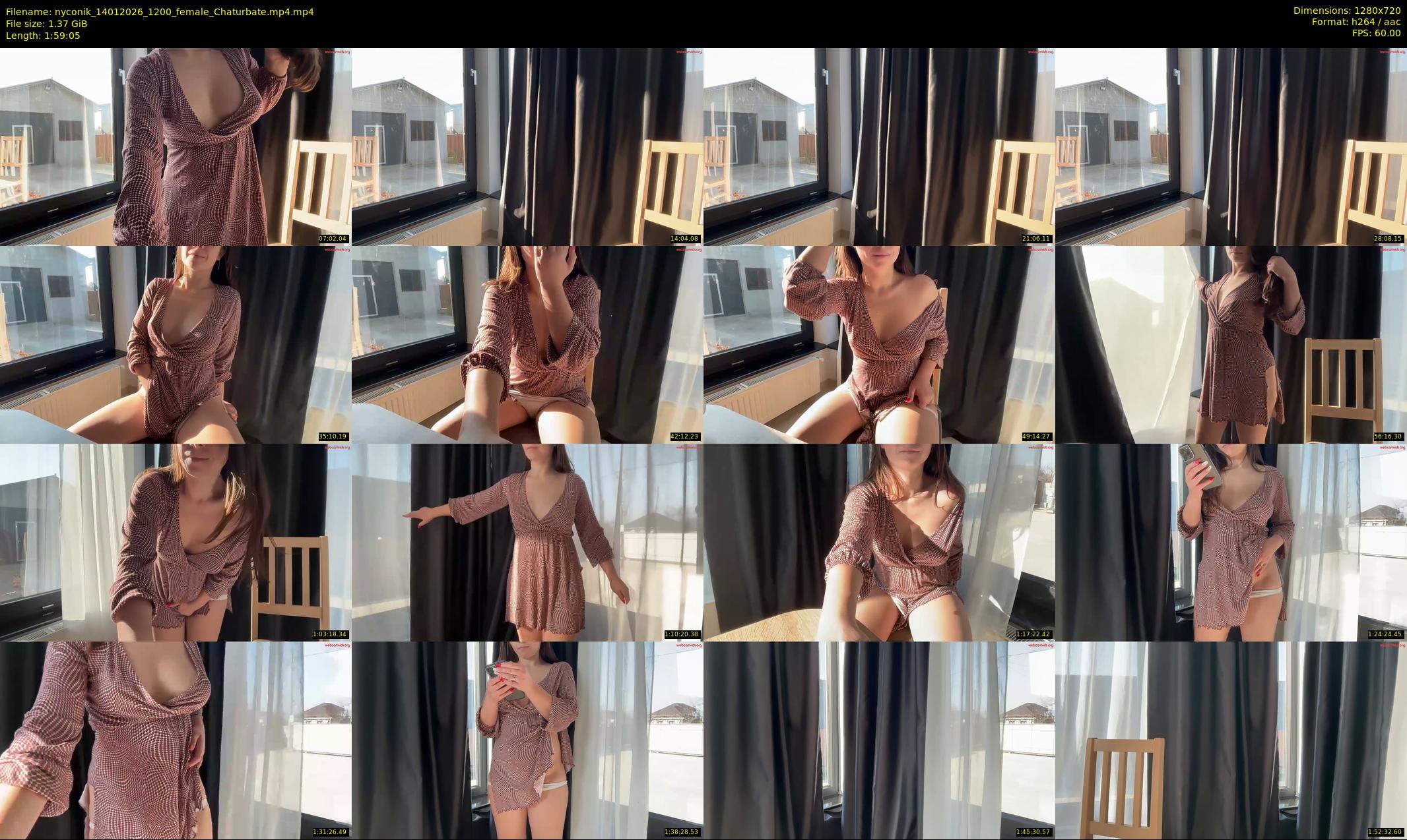 nyconik — 120 minute Chaturbate female cam show recording, 720p, Jan 14, 2026