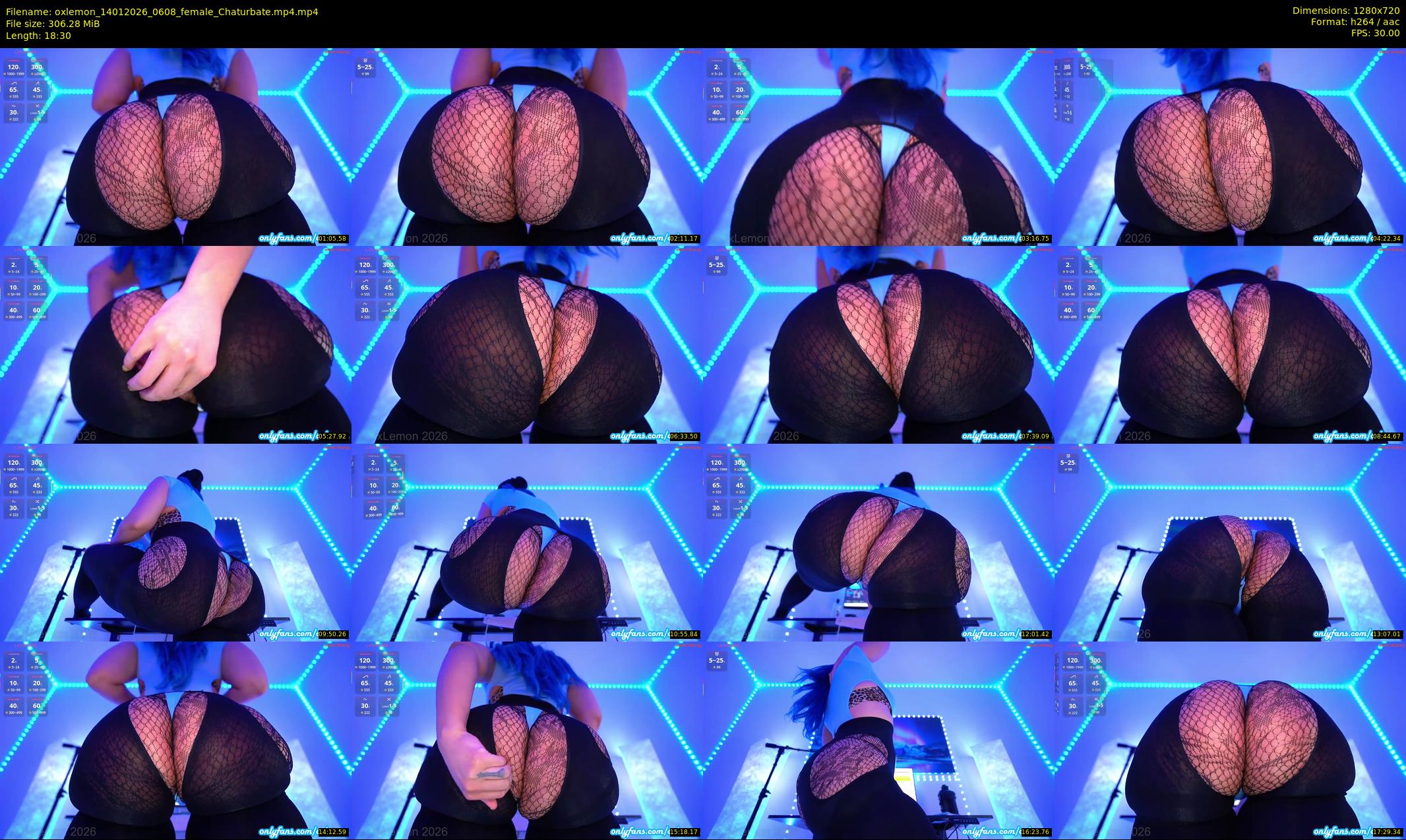 oxlemon — 19 minute Chaturbate female cam show recording, 720p, Jan 14, 2026