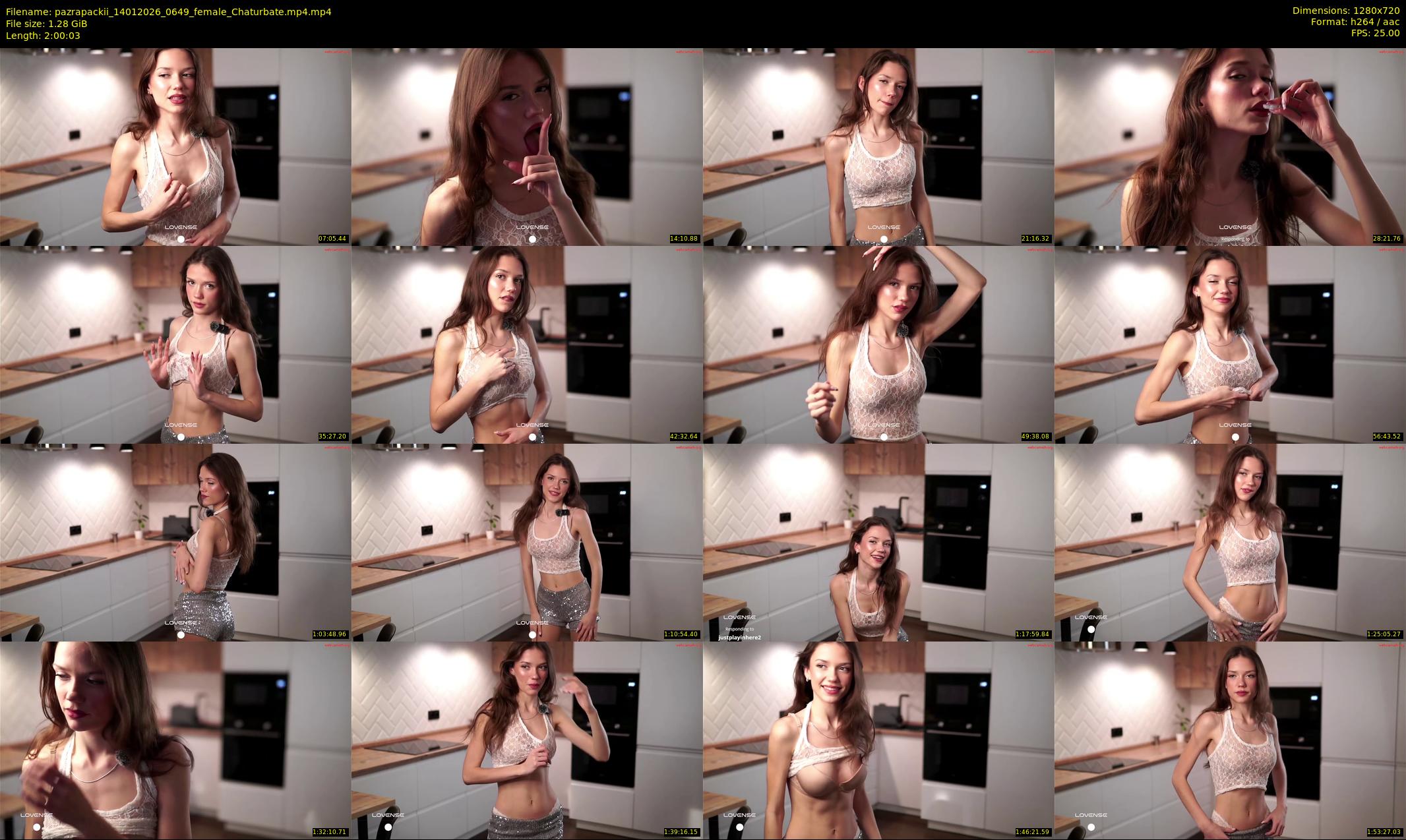 pazrapackii — 121 minute Chaturbate female cam show recording, 720p, Jan 14, 2026