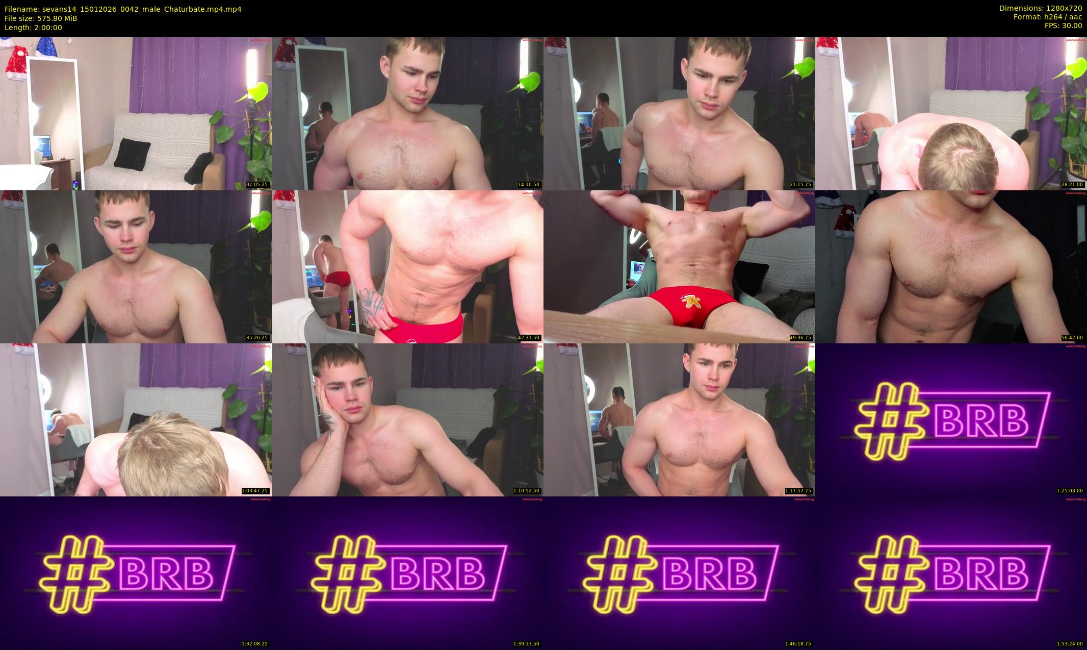 sevans14 — 120 minute Chaturbate male cam show recording, 720p, Jan 15, 2026