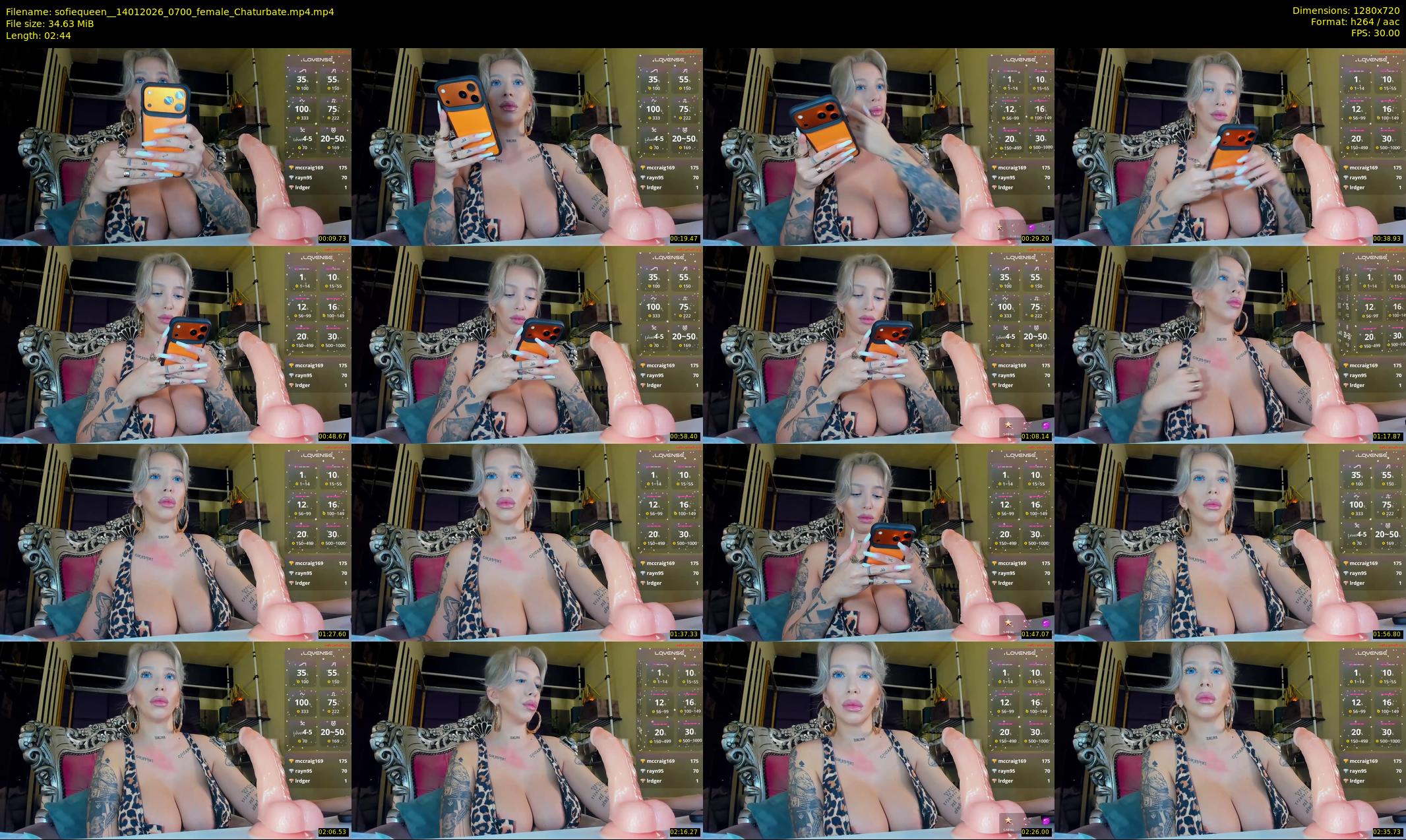 sofiequeen_ — 3 minute Chaturbate female cam show recording, 720p, Jan 14, 2026