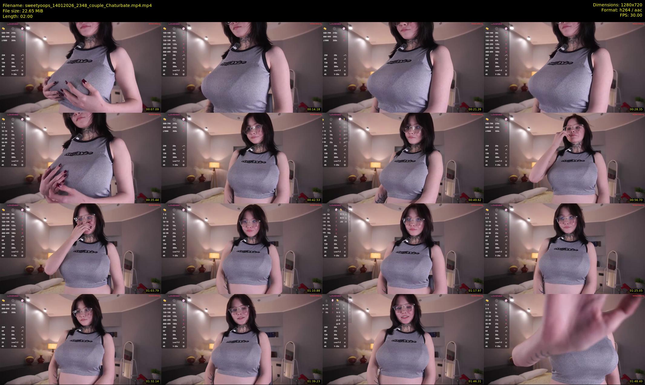 sweetyoops — 2 minute Chaturbate female cam show recording, 720p, Jan 14, 2026