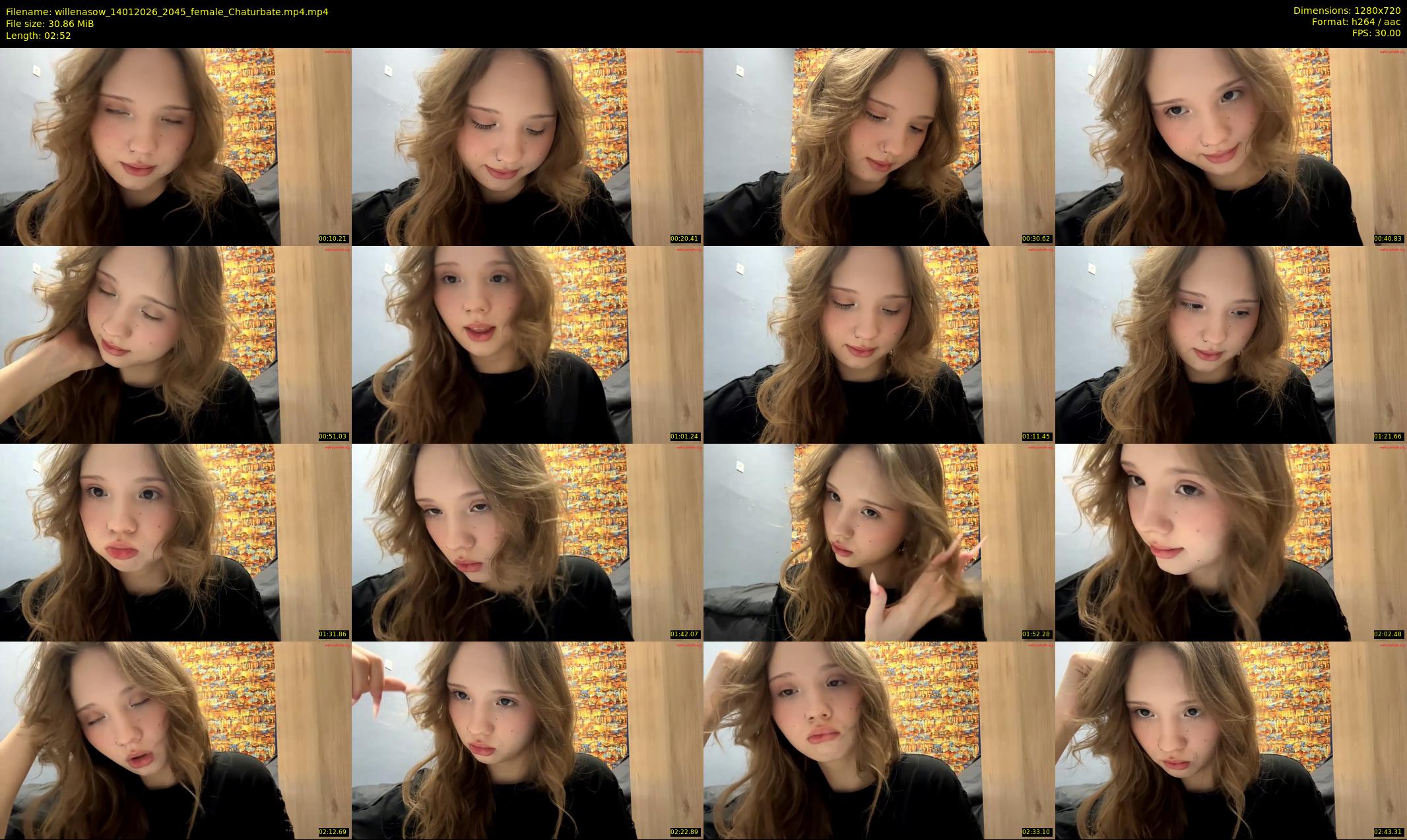 willenasow — 3 minute Chaturbate female cam show recording, 720p, Jan 14, 2026