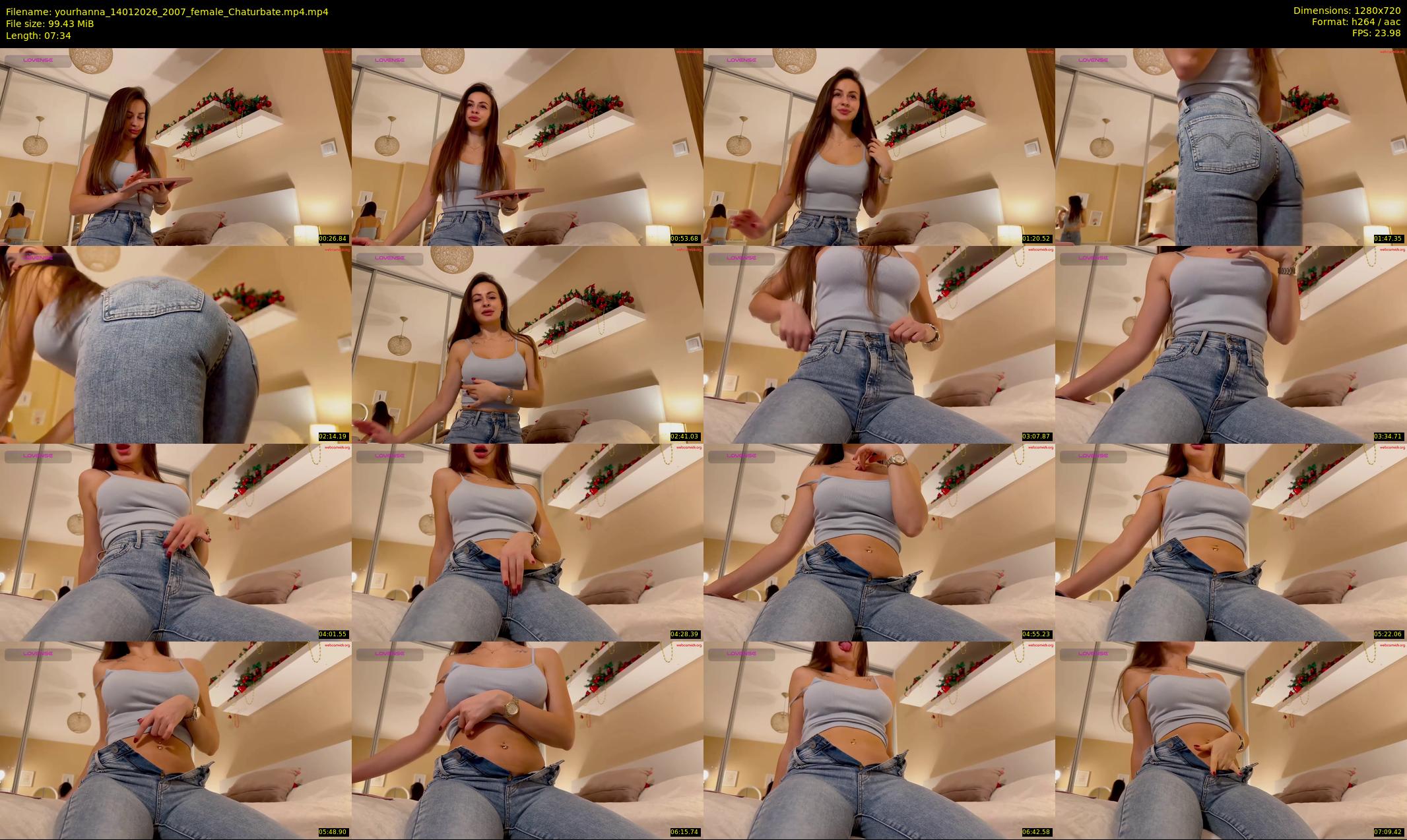 yourhanna — 8 minute Chaturbate female cam show recording, 720p, Jan 14, 2026