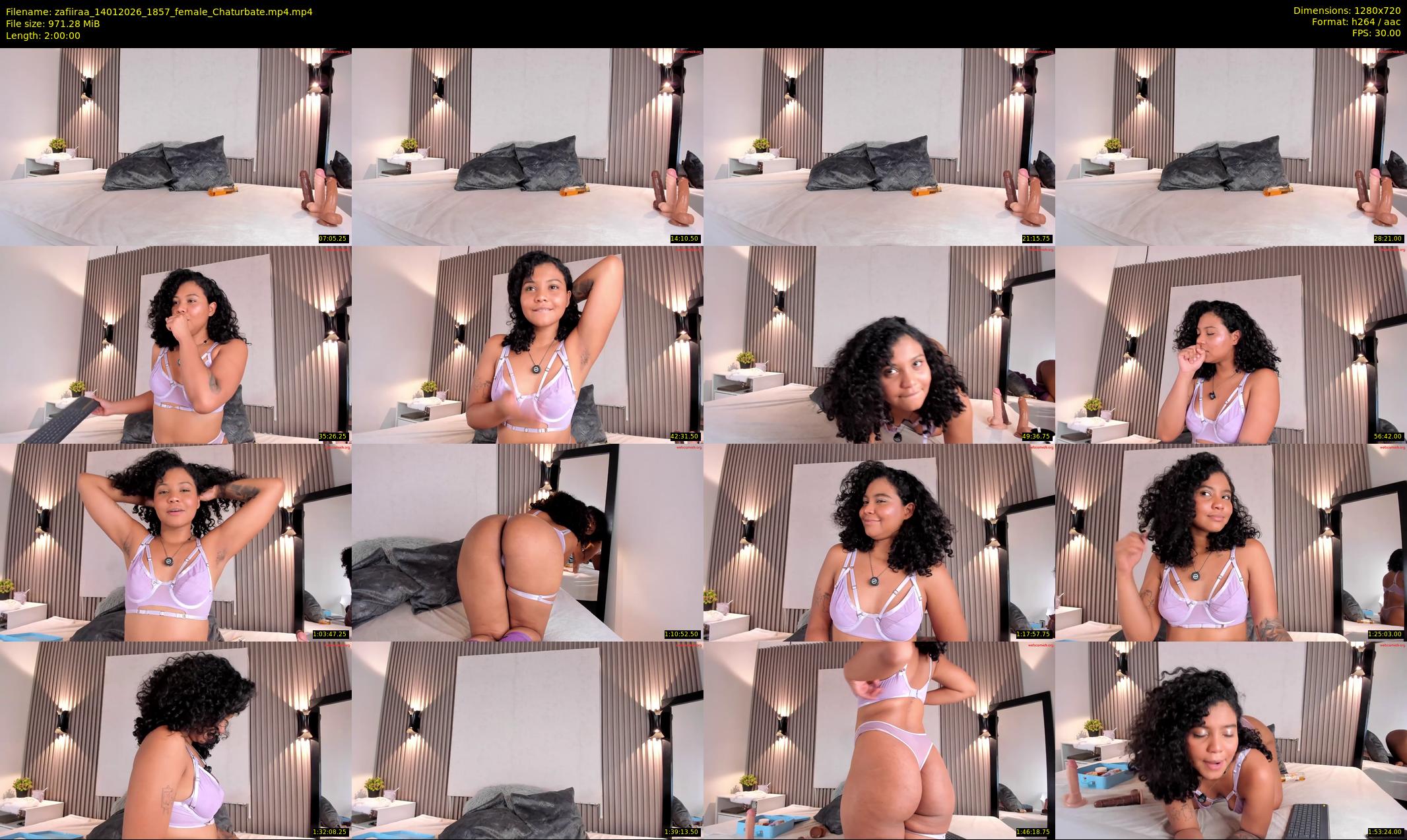 zafiiraa — 120 minute Chaturbate female cam show recording, 720p, Jan 14, 2026
