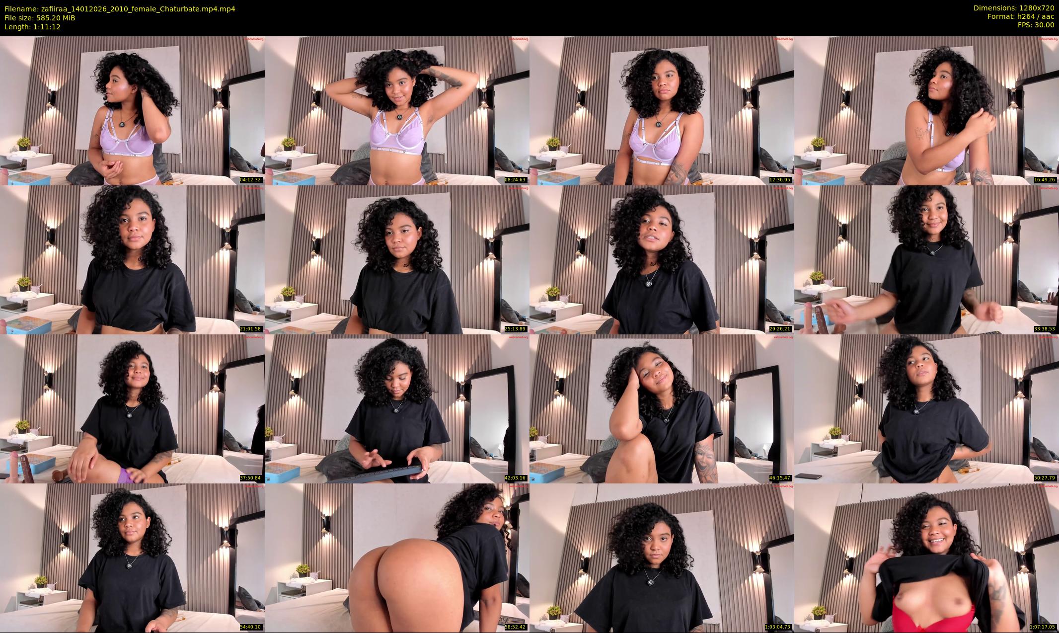 zafiiraa — 72 minute Chaturbate female cam show recording, 720p, Jan 14, 2026