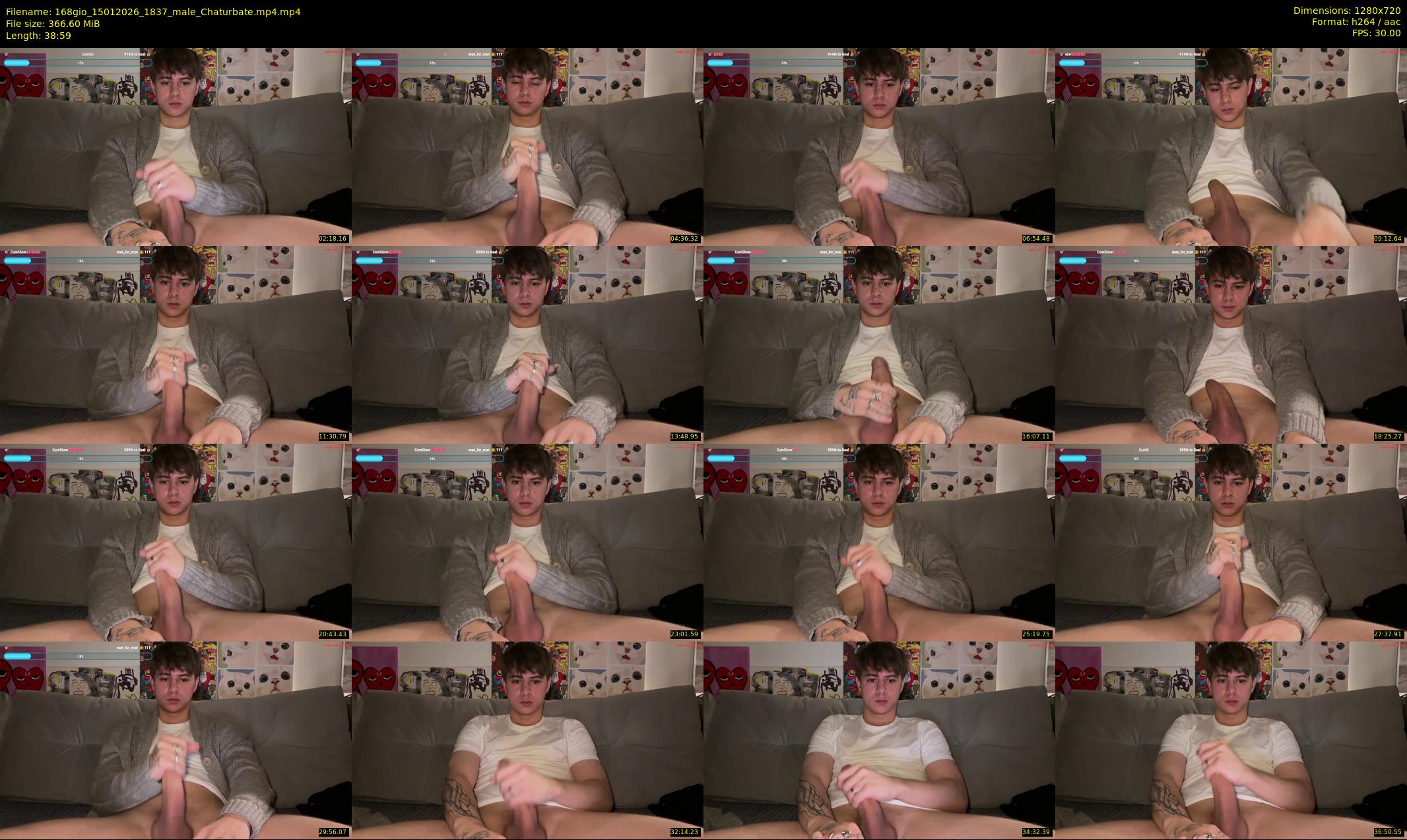 168gio — 39 minute Chaturbate male cam show recording, 720p, Jan 15, 2026