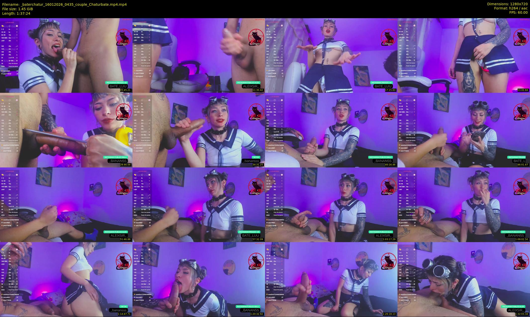 _baterchatur — 98 minute Chaturbate couple cam show recording, 720p, Jan 16, 2026