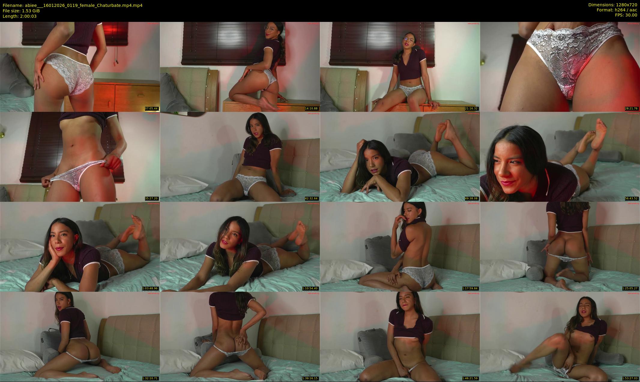 abiee__ — 121 minute Chaturbate female cam show recording, 720p, Jan 16, 2026