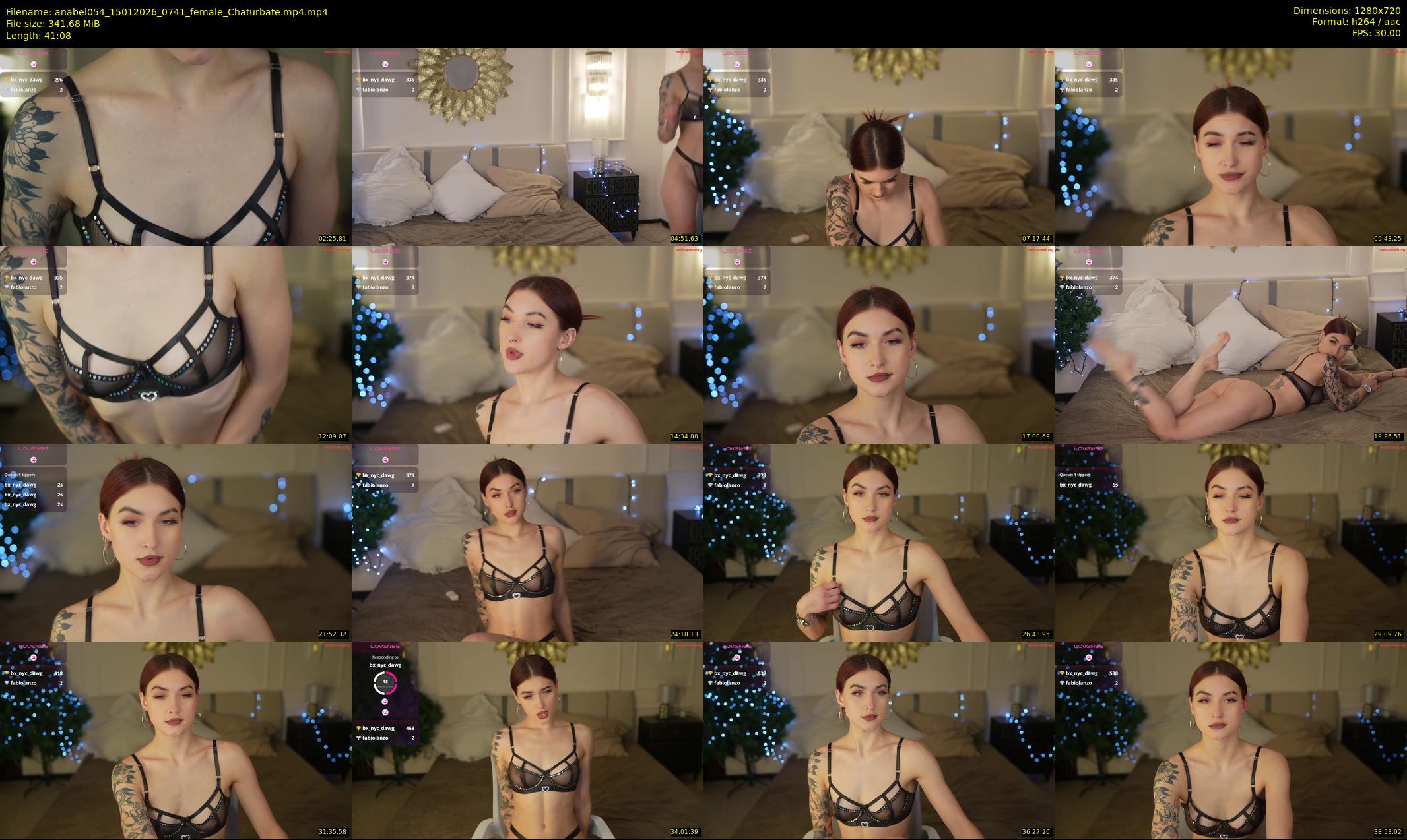 anabel054 — 42 minute Chaturbate female cam show recording, 720p, Jan 15, 2026