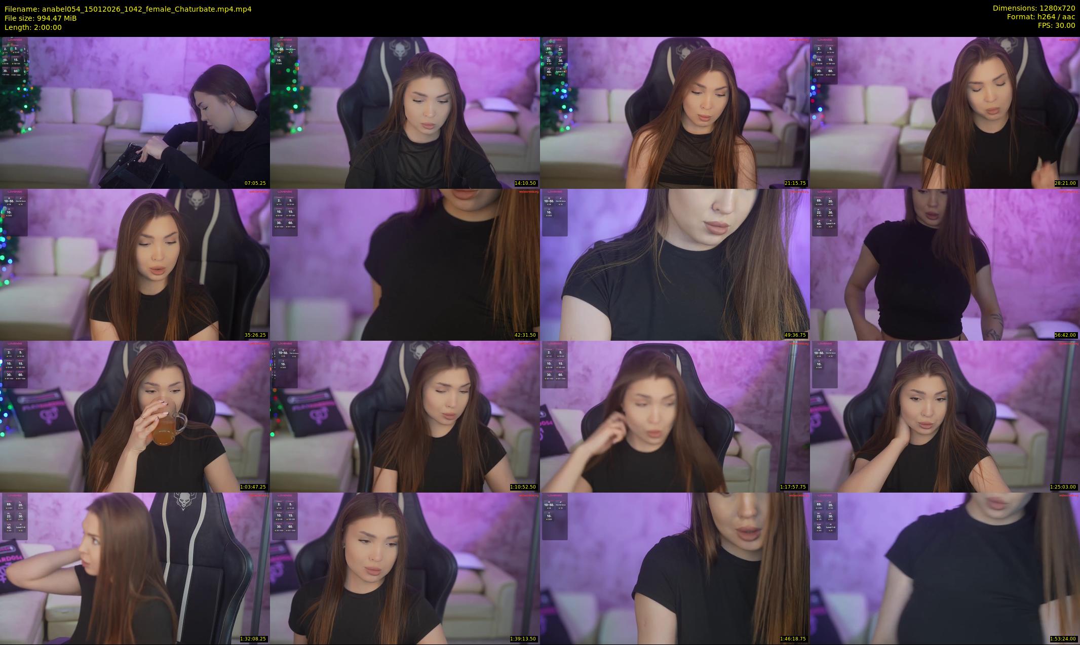 anabel054 — 120 minute Chaturbate female cam show recording, 720p, Jan 15, 2026