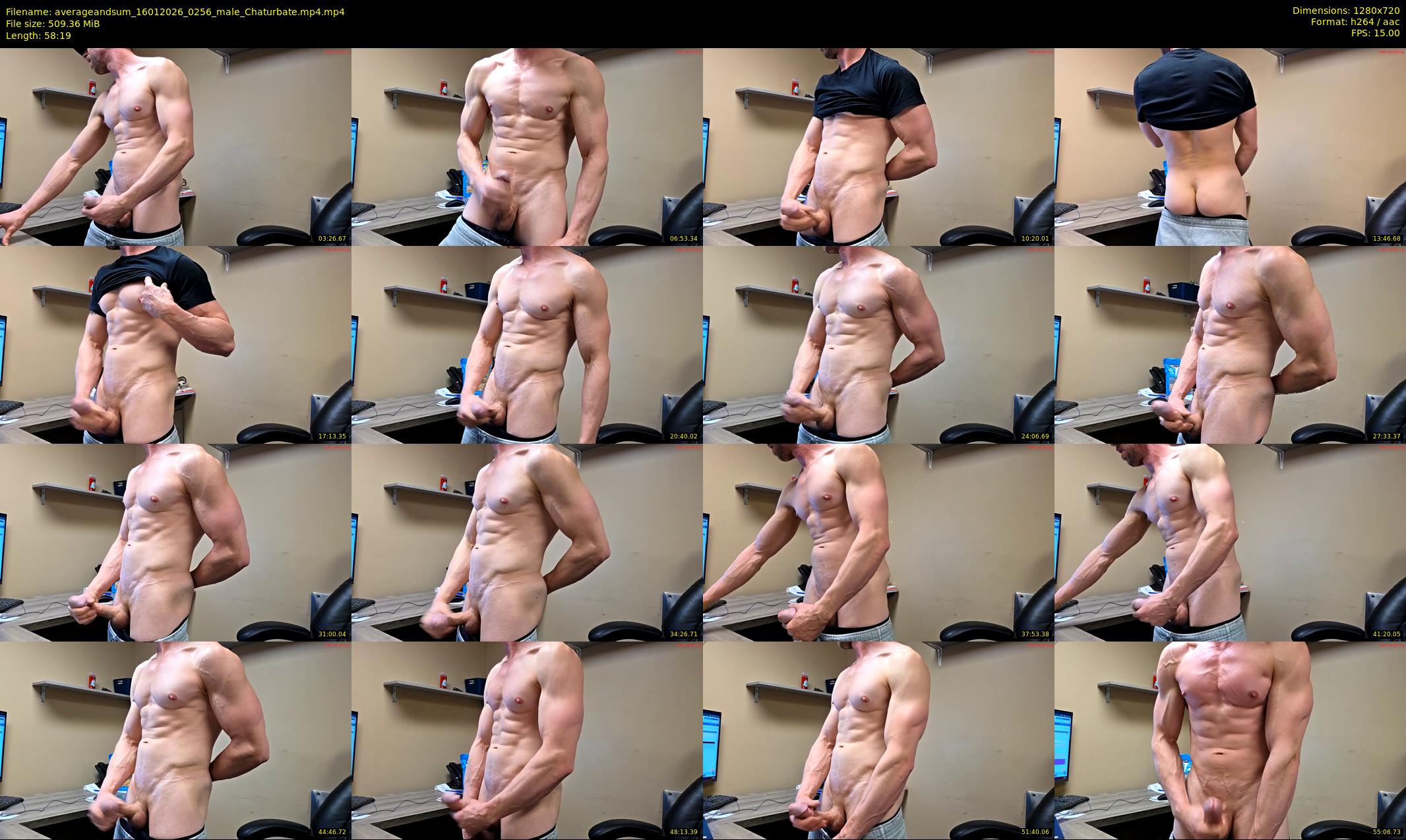 averageandsum — 59 minute Chaturbate male cam show recording, 720p, Jan 16, 2026