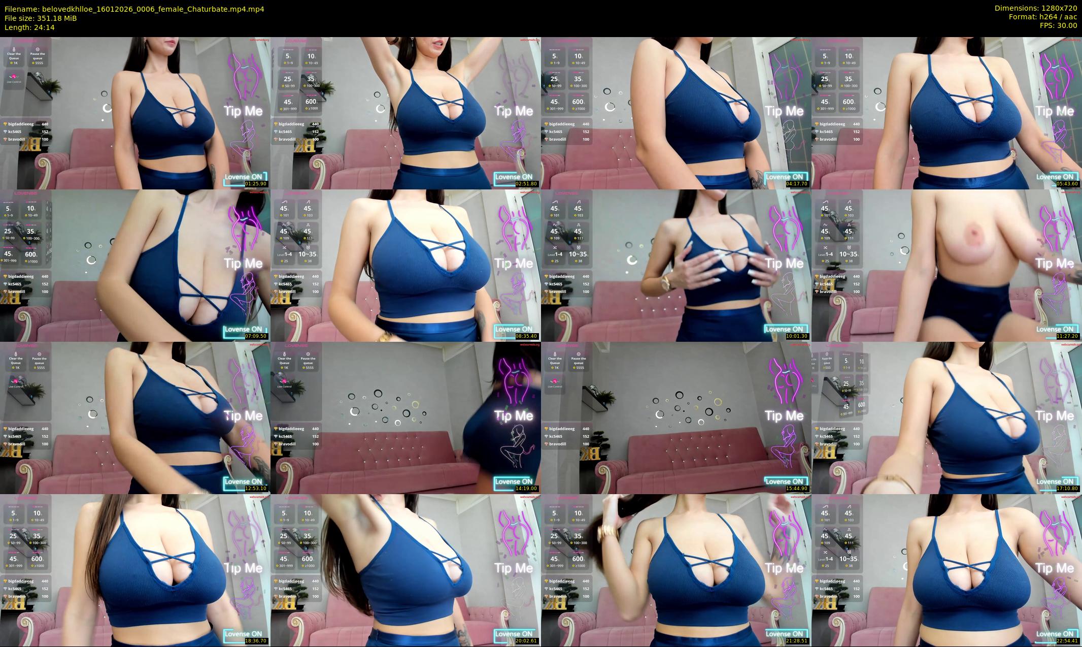 belovedkhlloe — 25 minute Chaturbate female cam show recording, 720p, Jan 16, 2026