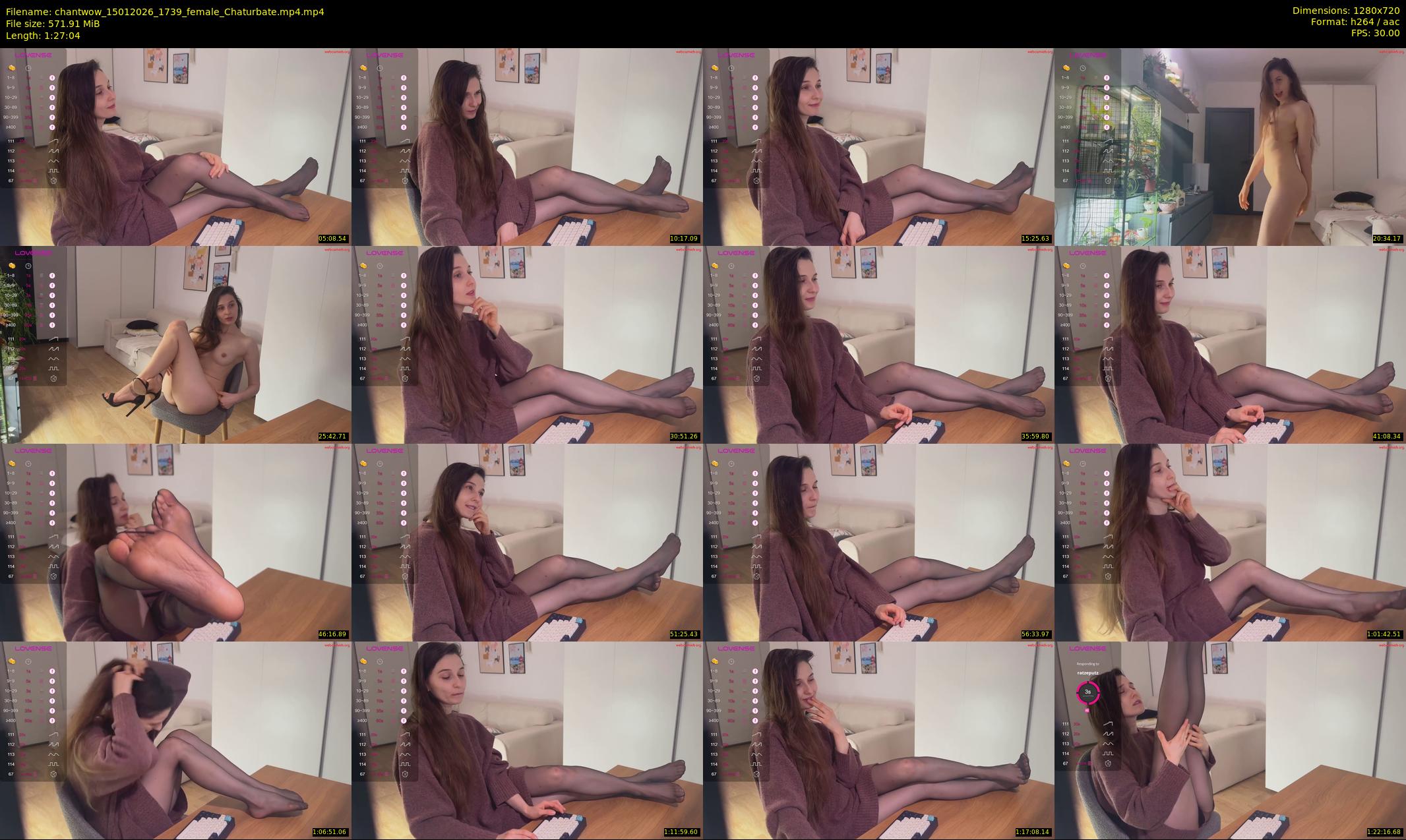 chantwow — 88 minute Chaturbate female cam show recording, 720p, Jan 15, 2026