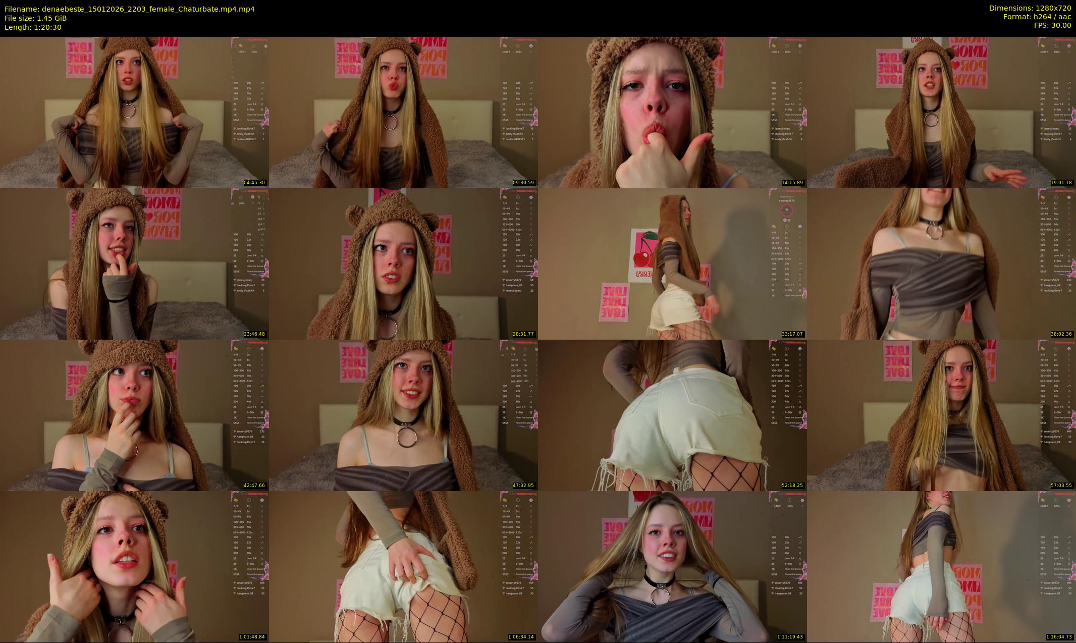 denaebeste — 81 minute Chaturbate female cam show recording, 720p, Jan 15, 2026