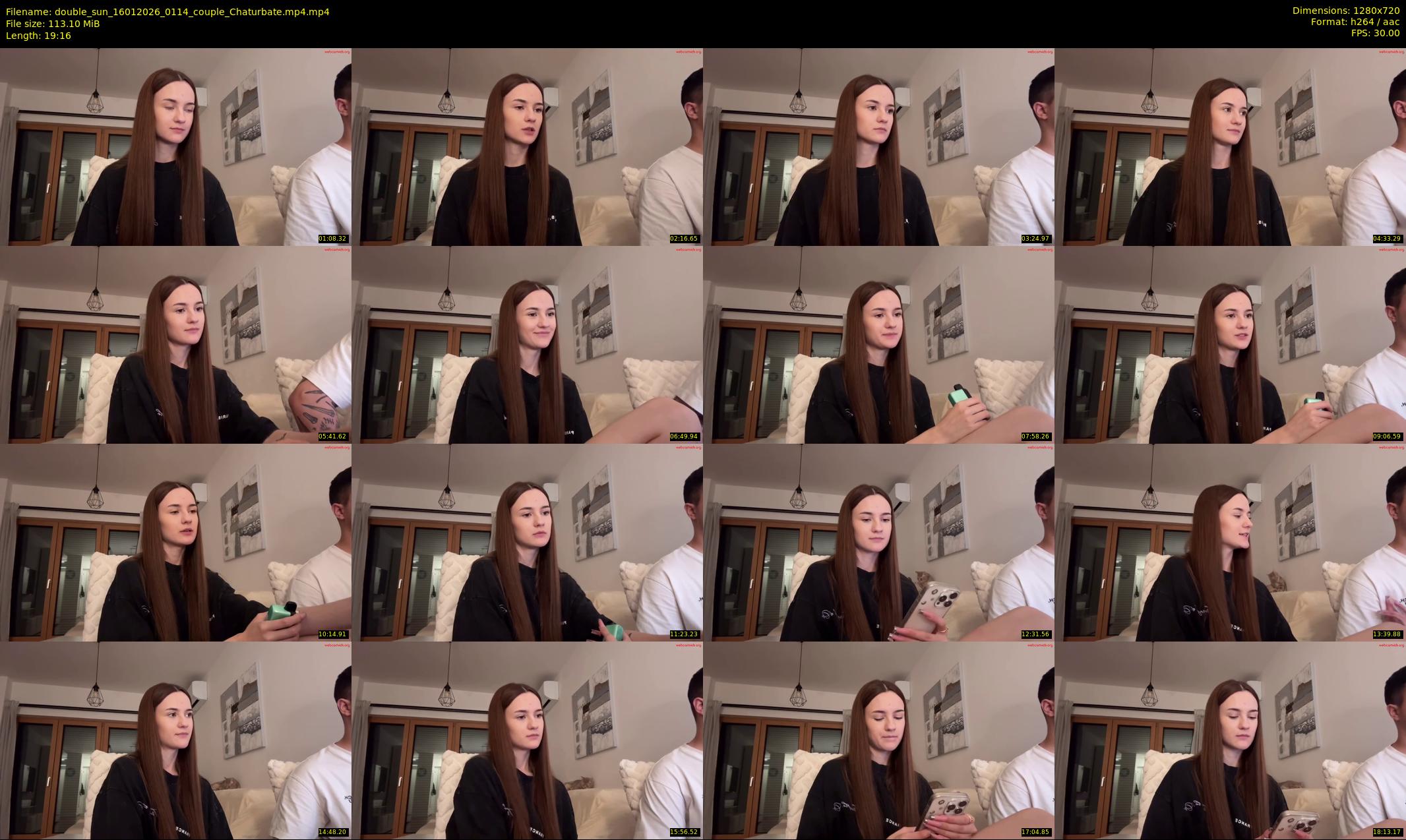 double_sun — 20 minute Chaturbate couple cam show recording, 720p, Jan 16, 2026