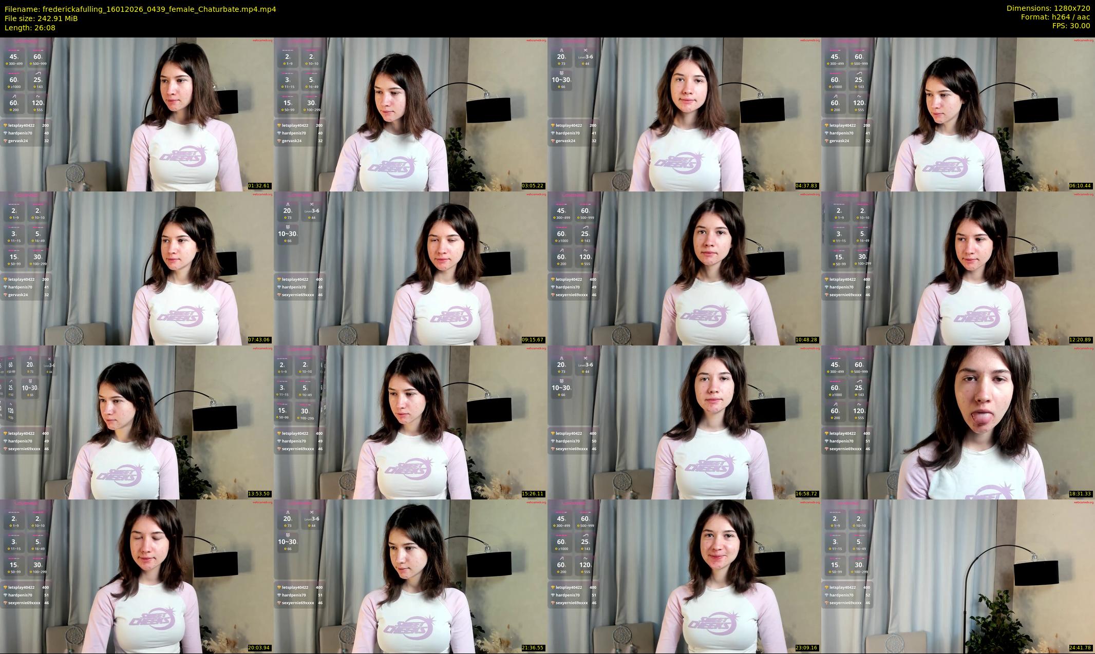 frederickafulling — 27 minute Chaturbate female cam show recording, 720p, Jan 16, 2026