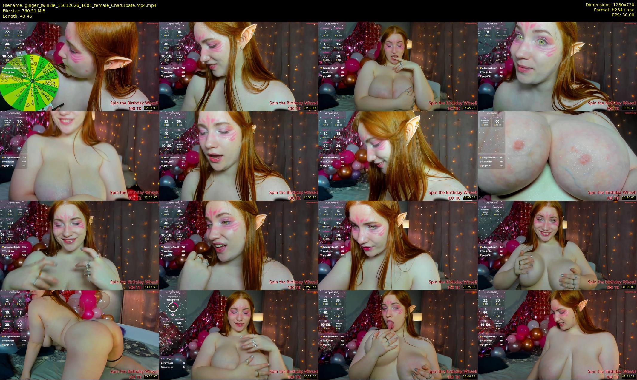 ginger_twinkle — 44 minute Chaturbate female cam show recording, 720p, Jan 15, 2026