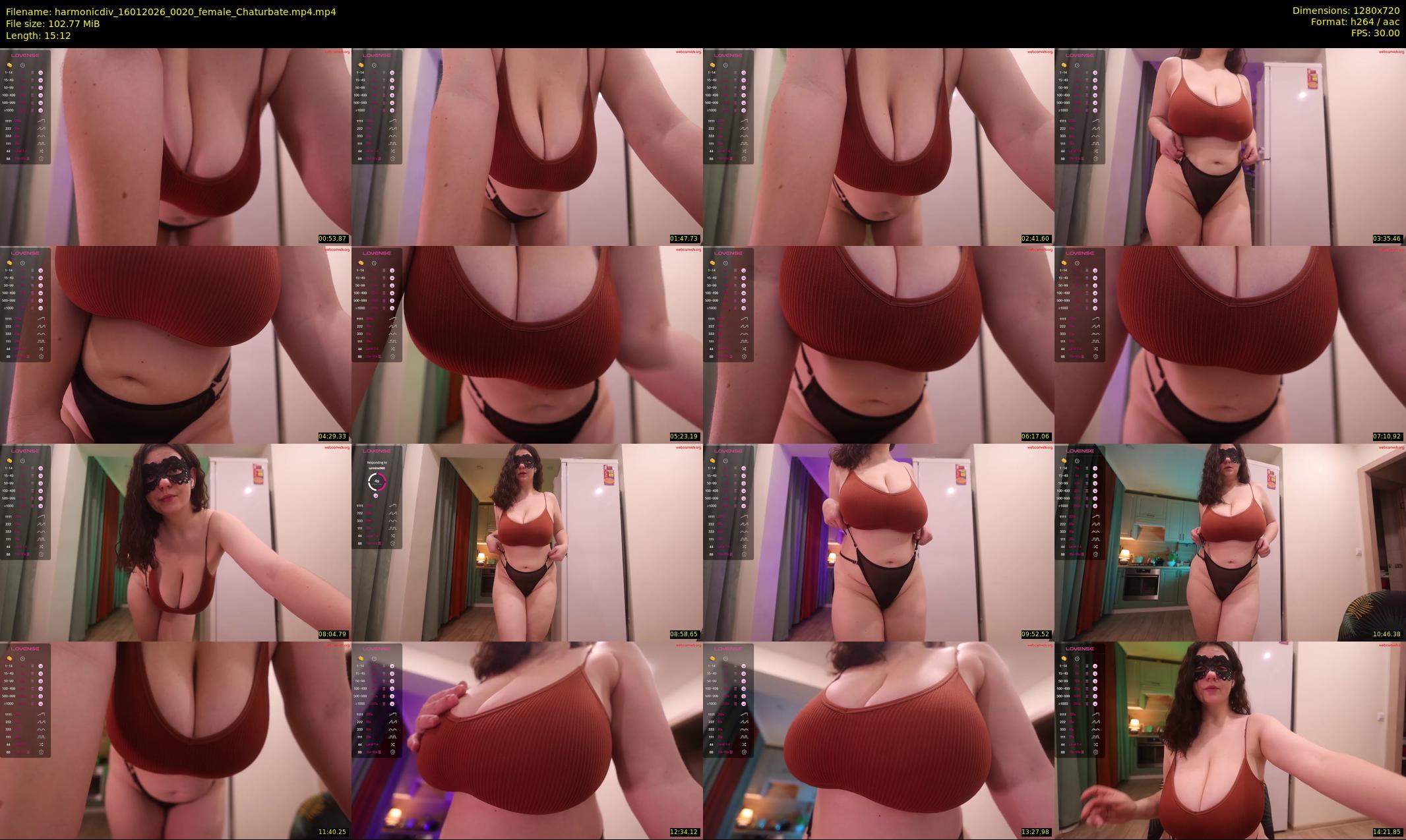 harmonicdiv — 16 minute Chaturbate female cam show recording, 720p, Jan 16, 2026