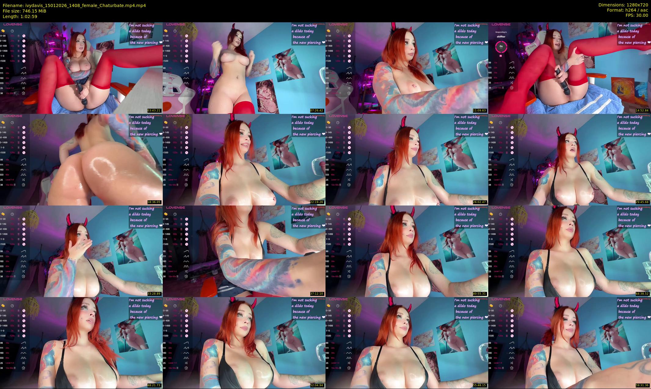 ivydavis — 63 minute Chaturbate female cam show recording, 720p, Jan 15, 2026