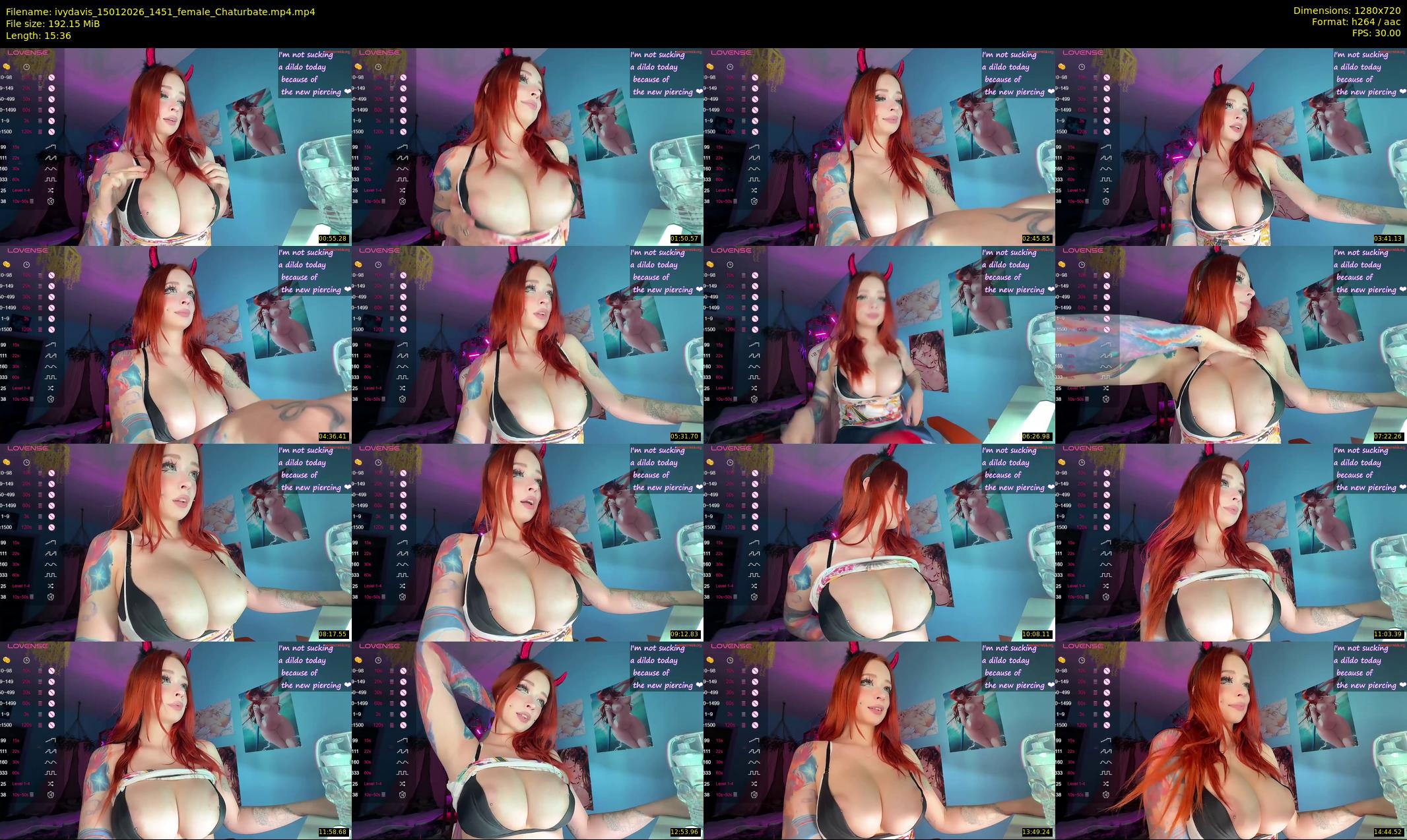 ivydavis — 16 minute Chaturbate female cam show recording, 720p, Jan 15, 2026